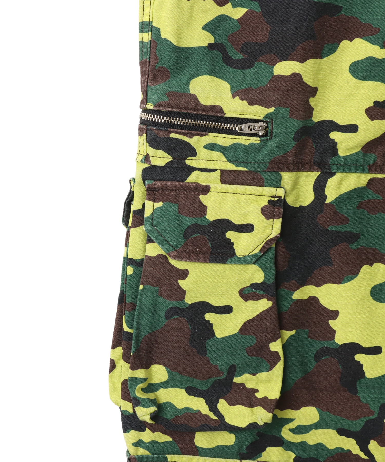 atmos Back Satin Cargo Pants YELLOW CAMOUFLAGEの画像