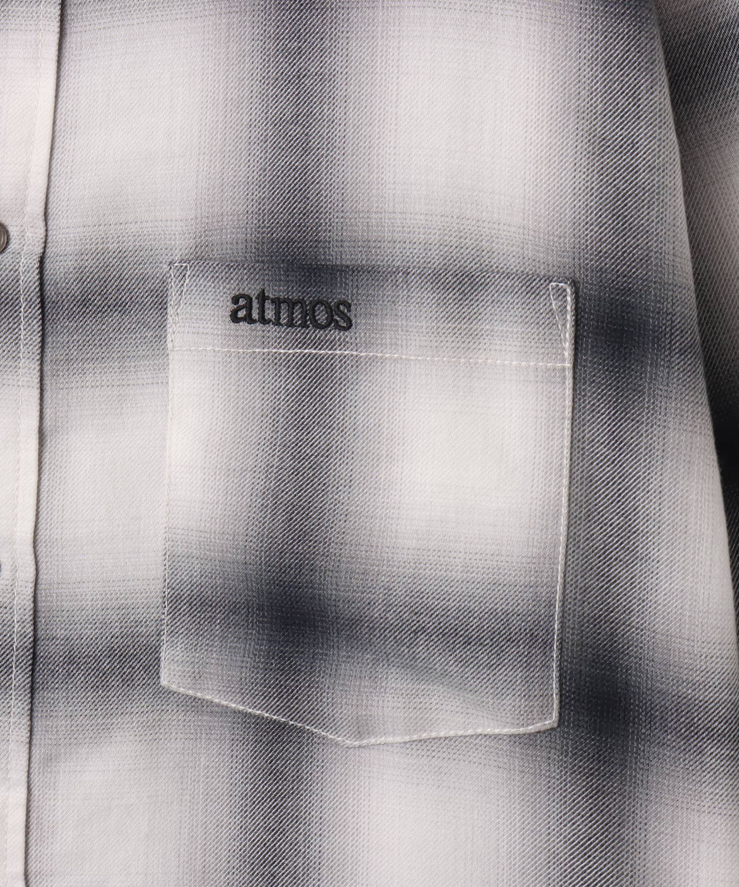 atmos Ombre Check Shirt BLACKの画像
