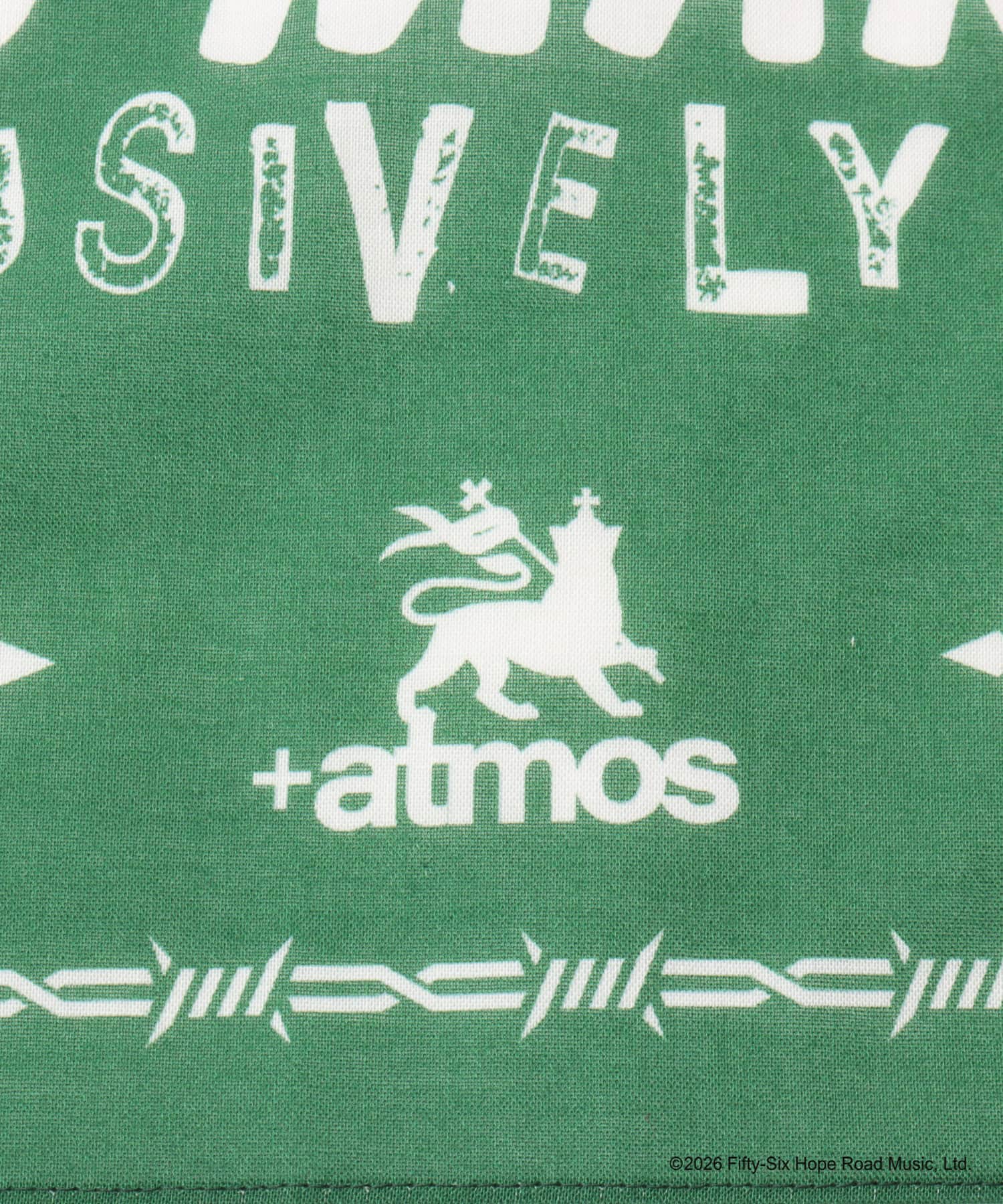 atmos x BOB MARLEY PUNKY REGGAE PARTY Bandana GREENの画像