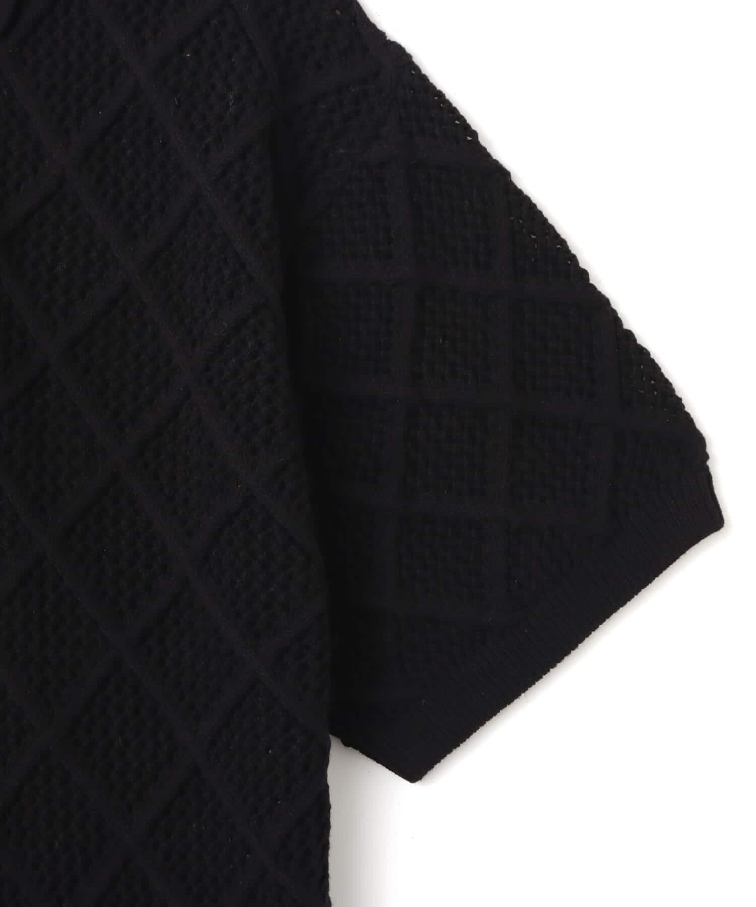 atmos Diamond Mesh Openwork Knit BLACKの画像