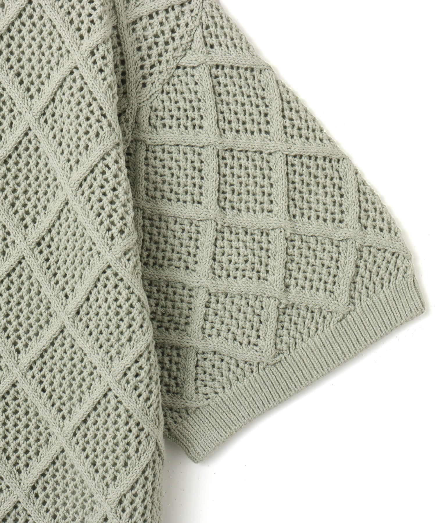 atmos Diamond Mesh Openwork Knit LIGHT GREENの画像
