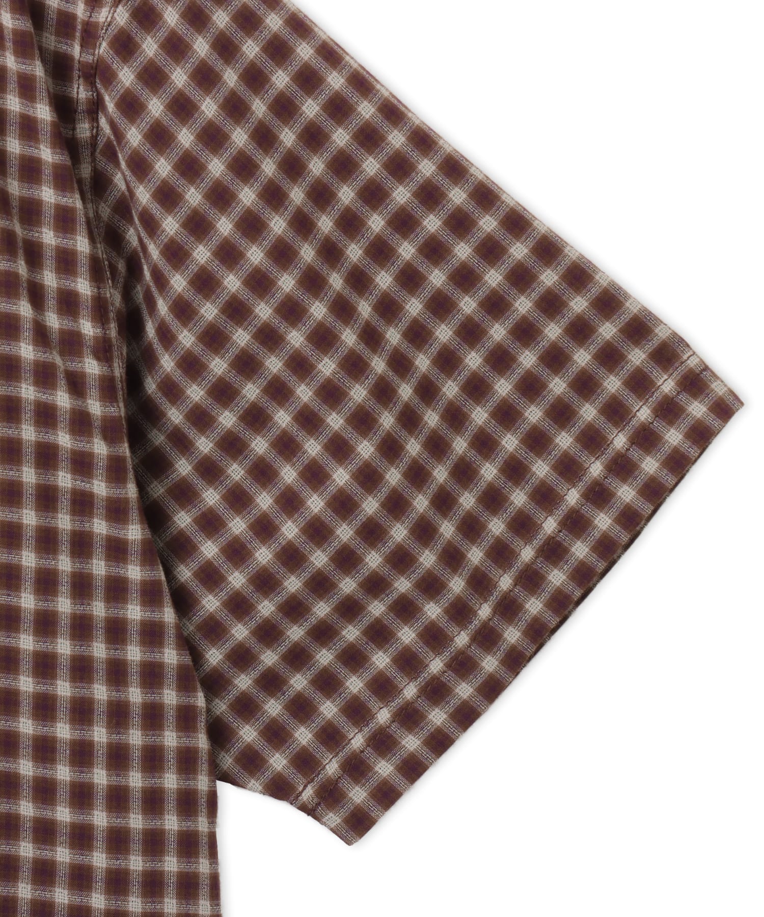 atmos Cotton Dobby Check Shirt BROWNの画像