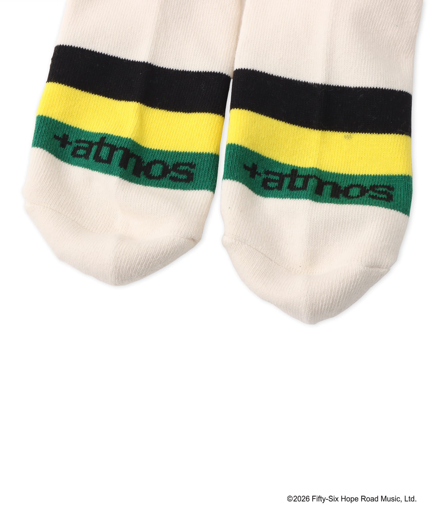 atmos x BOB MARLEY Border Socks GRN x YEL x BLKの画像