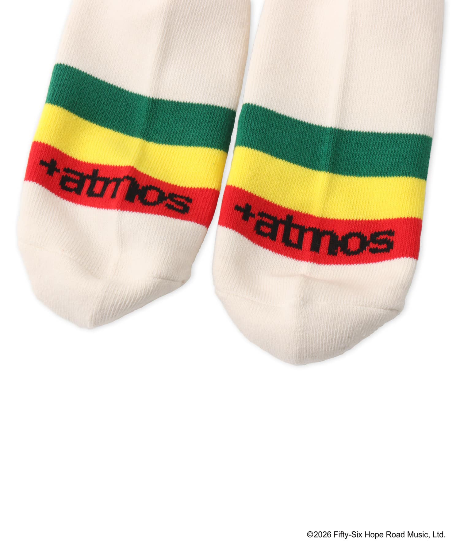 atmos x BOB MARLEY Border Socks GRN x YEL x REDの画像
