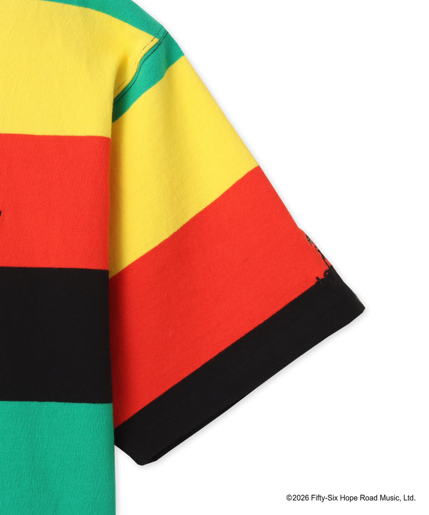 atmos x BOB MARLEY Rasta Colors Border T-shirt MULTIの画像