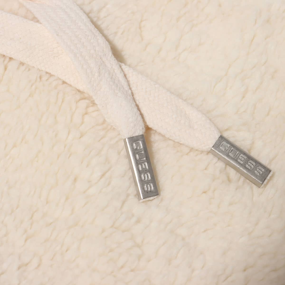 GUESS UNI HOODED ZIP-UP JACKET IVORY 20HO-Iの画像