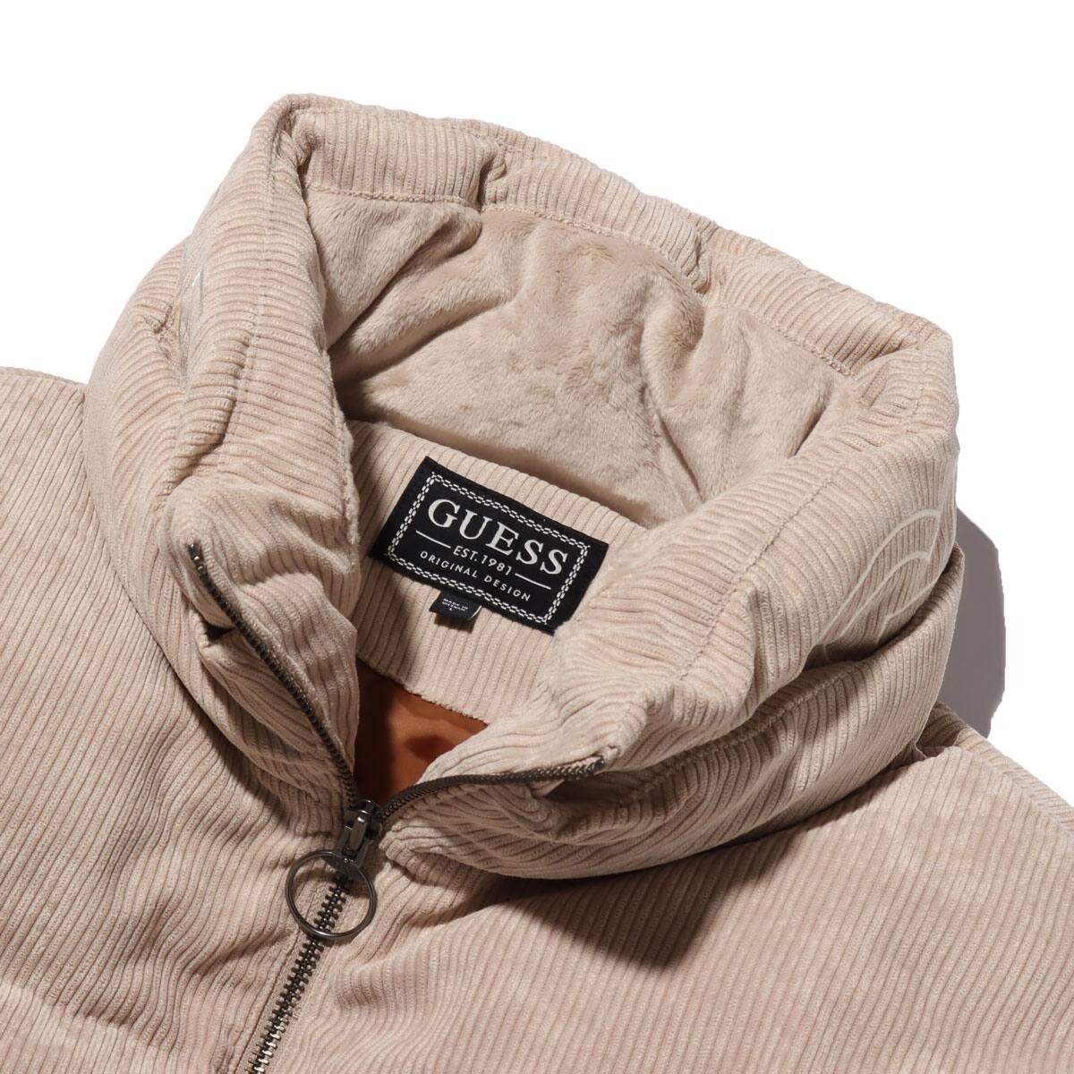 GUESS UNI PADDING JACKET BEIGE 20HO-Iの画像
