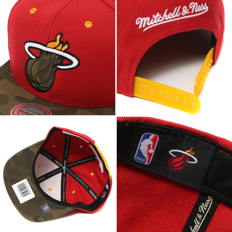 Mitchell&Ness CAMO INFILL SNAPBACK  MIAMI HEATの画像
