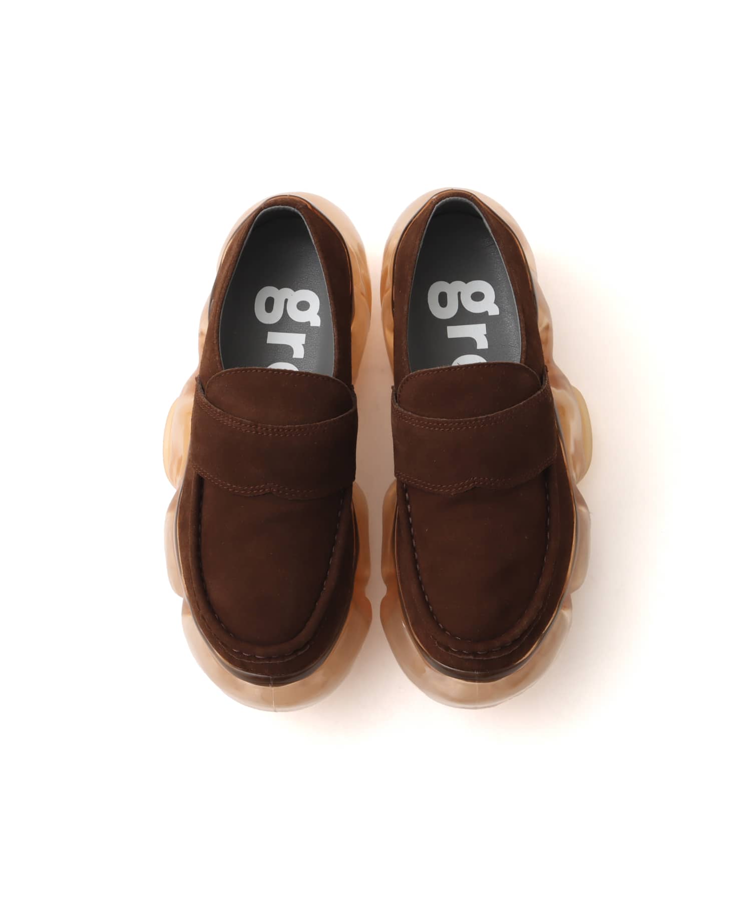 grounds MOOPIE LOAFER BROWN HAIRYの画像
