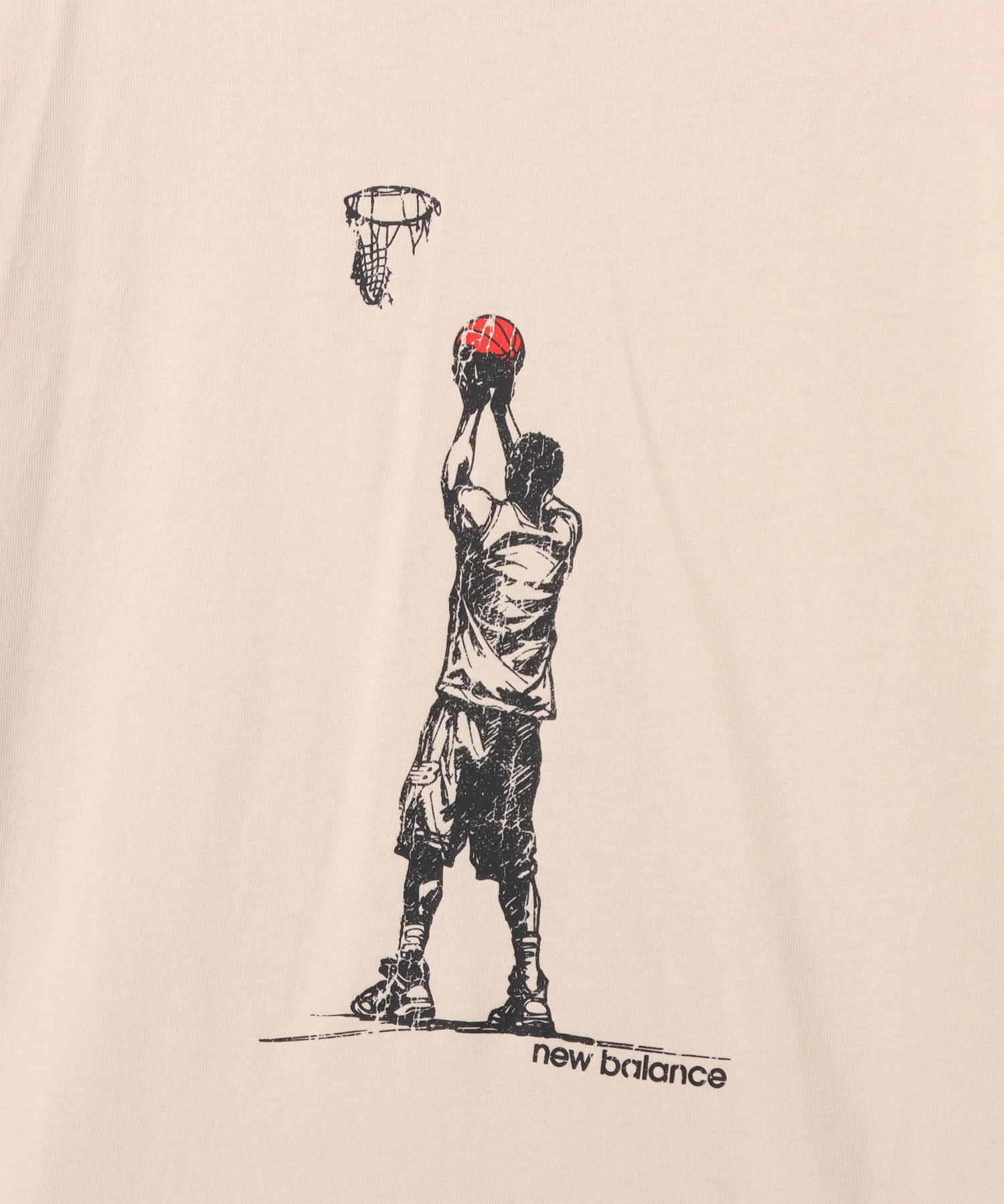 New Balance HOOPS GRAPHIC SHORT SLEEVE T SHIRT ビスクの画像
