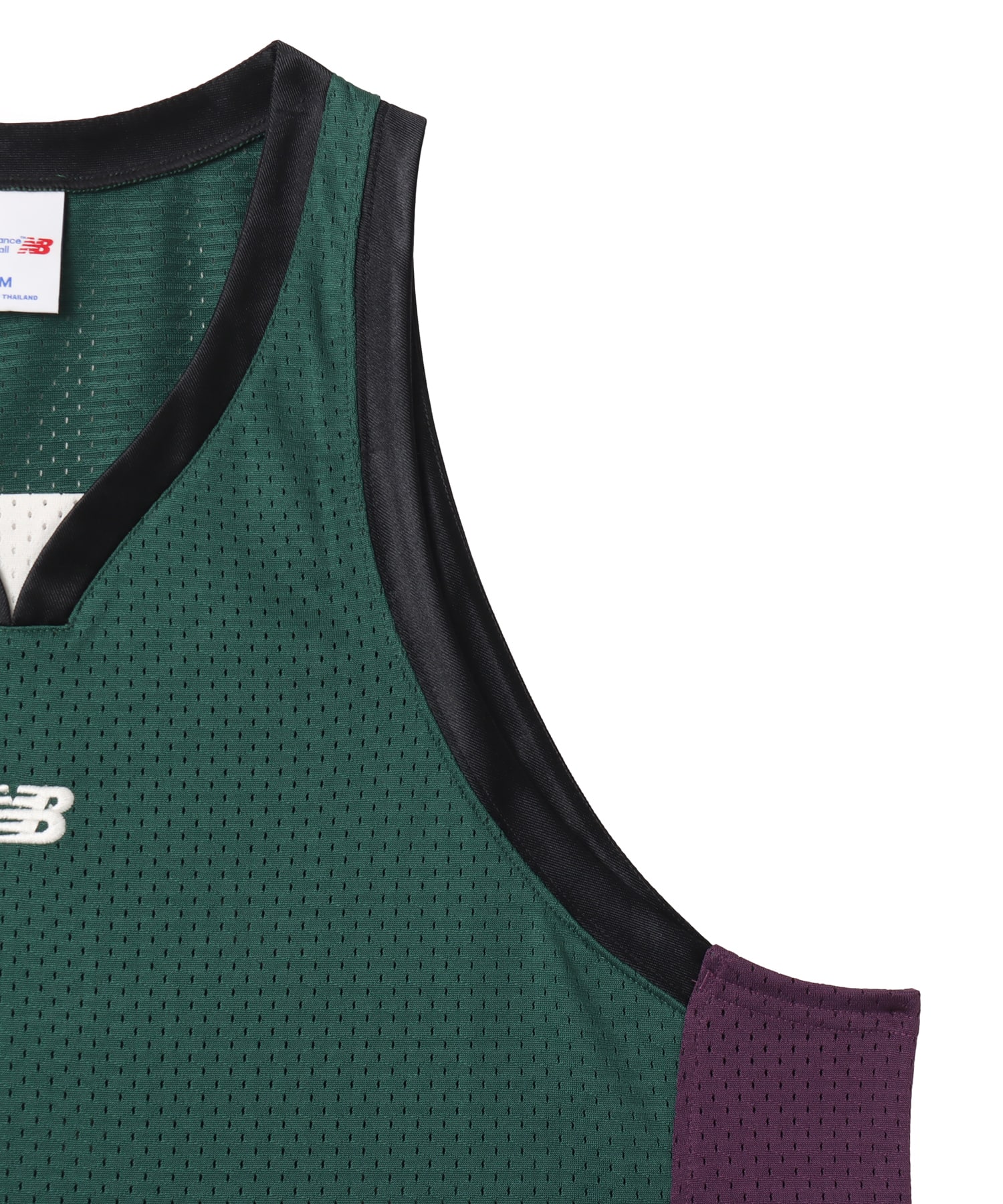 New Balance Basketball V-Neck Mesh Jersey ナイトウォッチグリーンの画像