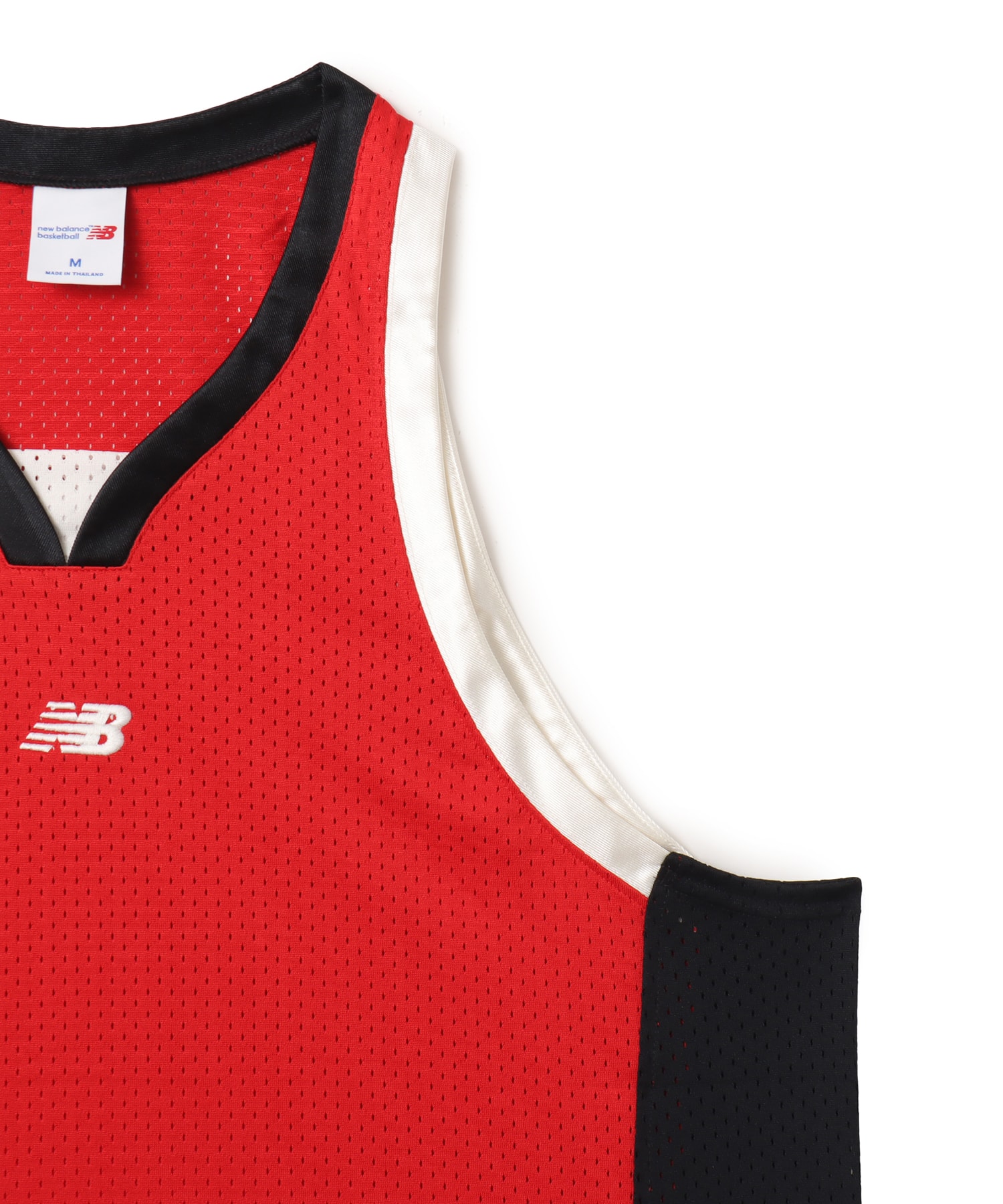 New Balance Basketball V-Neck Mesh Jersey チームレッドの画像