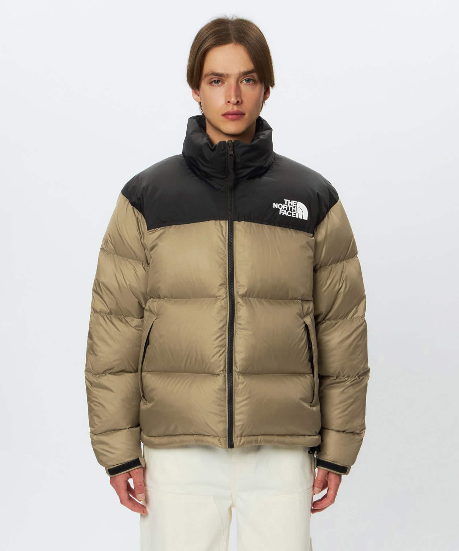 THE NORTH FACE Nuptse Jacket ブラックxクラシックカーキの画像