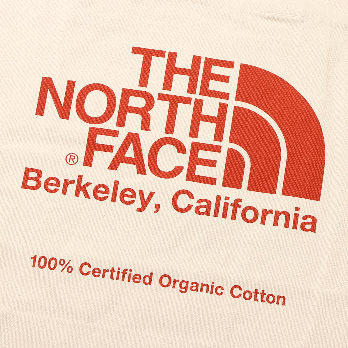 THE NORTH FACE ORGANIC COTTON TOTE ナチュラルxレッドクレイの画像
