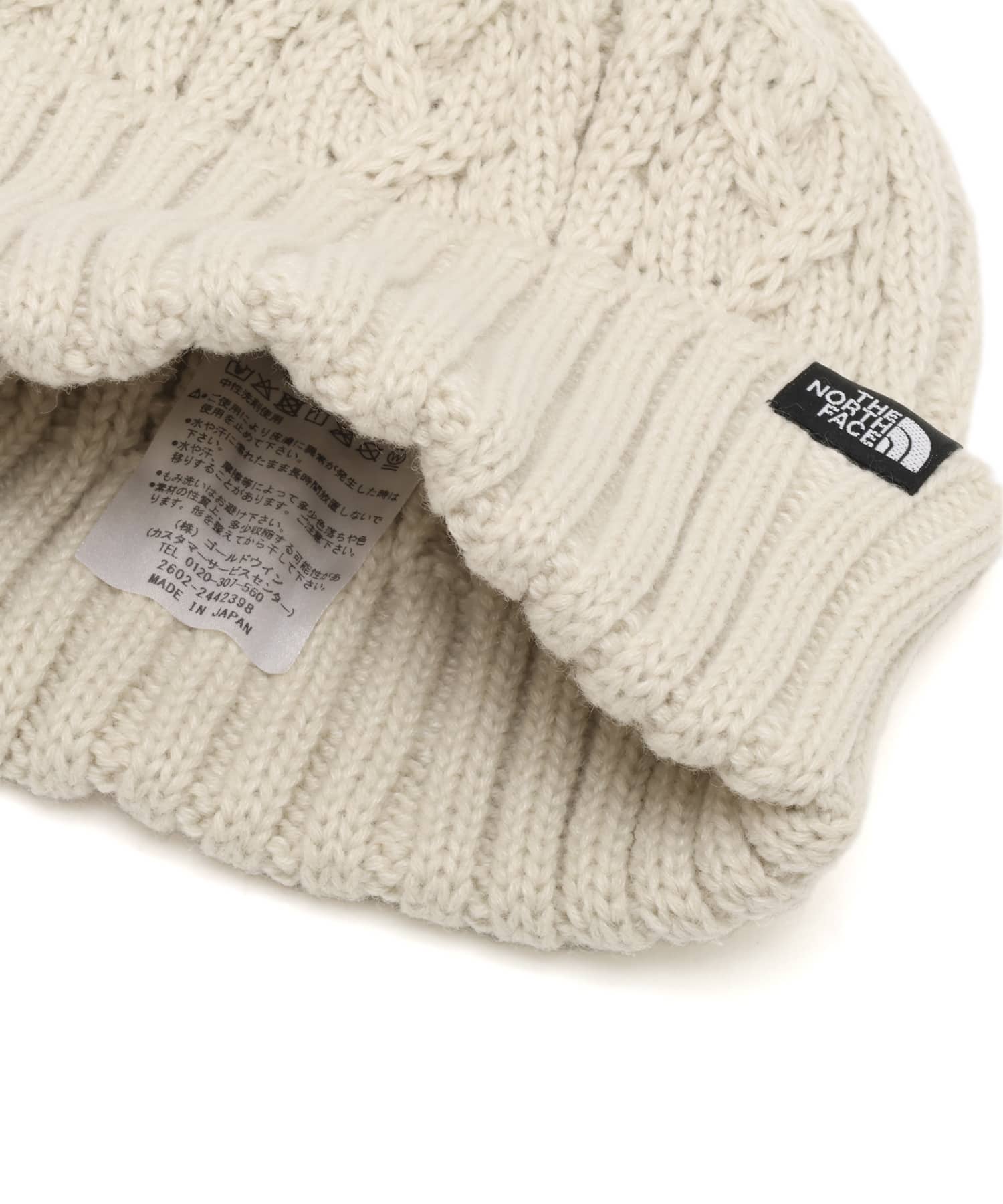 THE NORTH FACE CABLE BEANIE Fアイボリーの画像