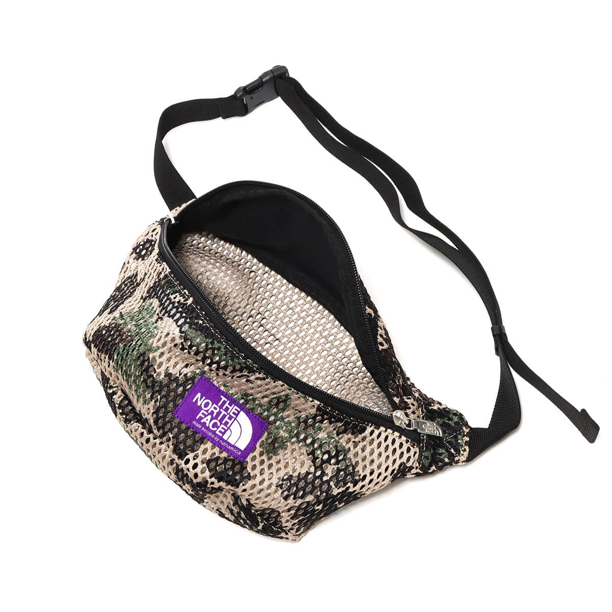 THE NORTH FACE PURPLE LABEL Botanical Print Mesh Waist Bag BEIGE