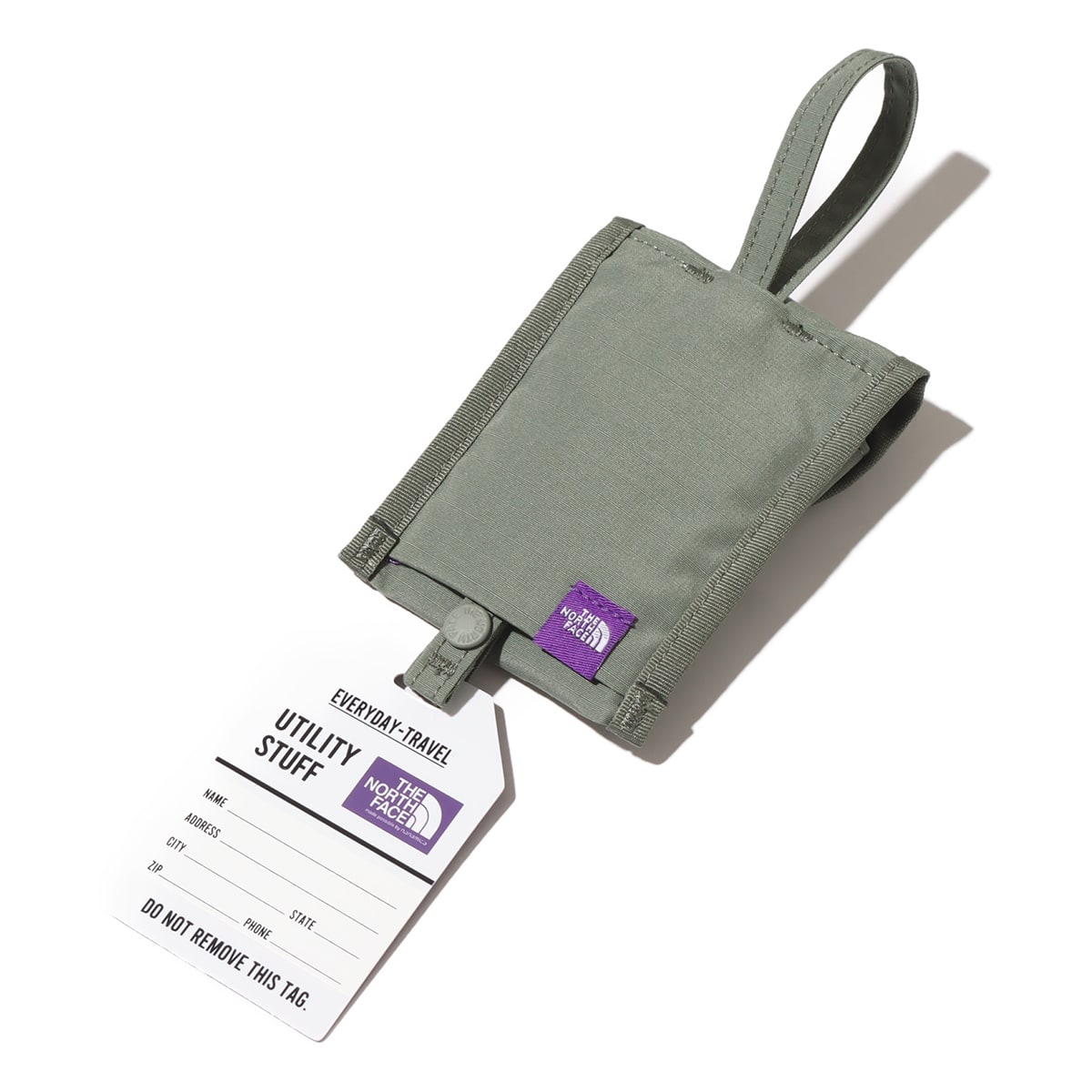THE NORTH FACE PURPLE LABEL Mountain Wind Name Holder Sage Green 23FW-Iの画像