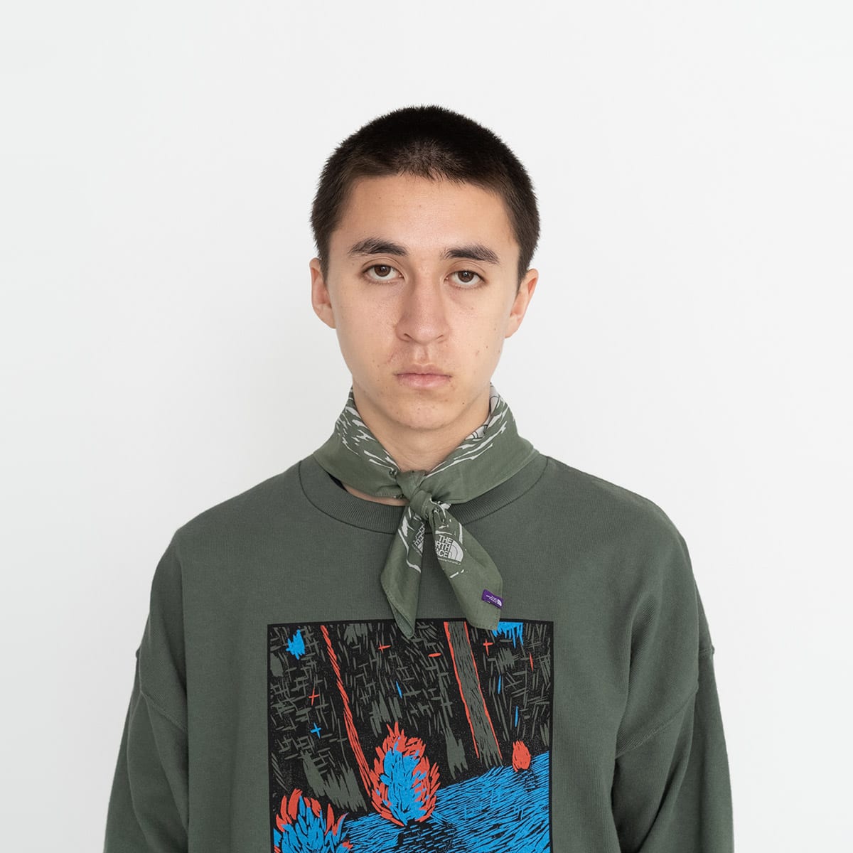 THE NORTH FACE PURPLE LABEL Field Bandana Khaki 21SS-Iの画像