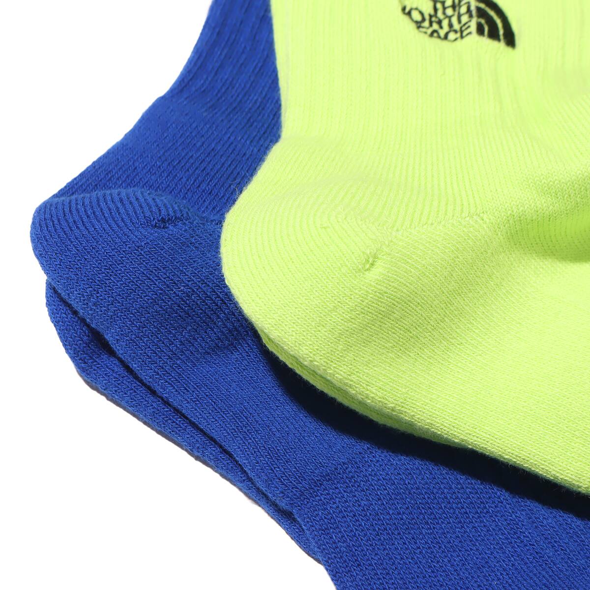 THE NORTH FACE TNF LOGO 2P CREW イエローxブルー 23SS-Iの画像