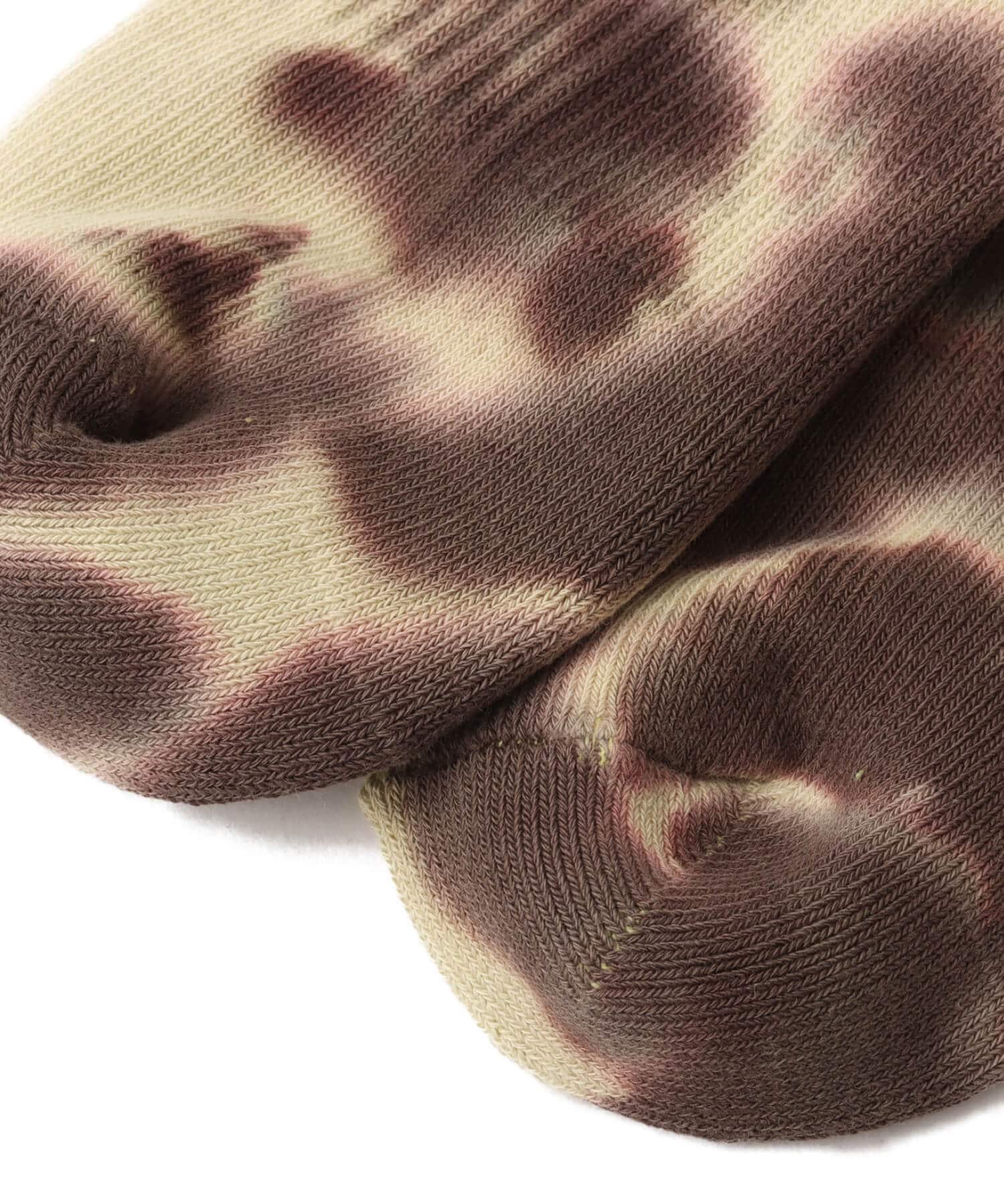 THE NORTH FACE Tie Dye Crew デミタッセブラウンxアストロライムの画像