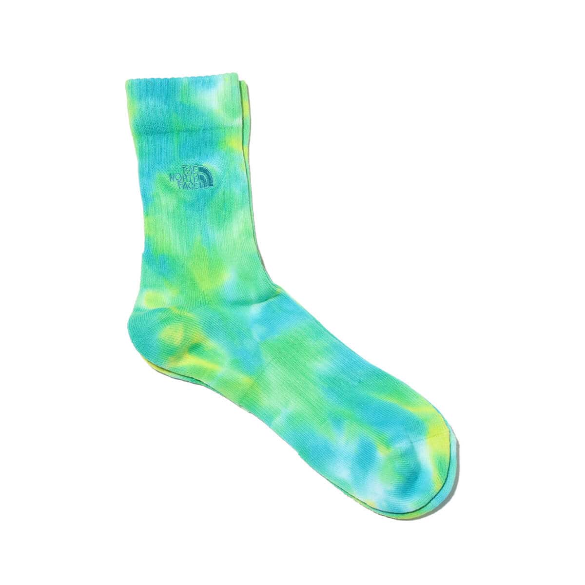 THE NORTH FACE Tie Dye Crew レモンイエロー×オプティックエメラルド 24SS-Iの画像