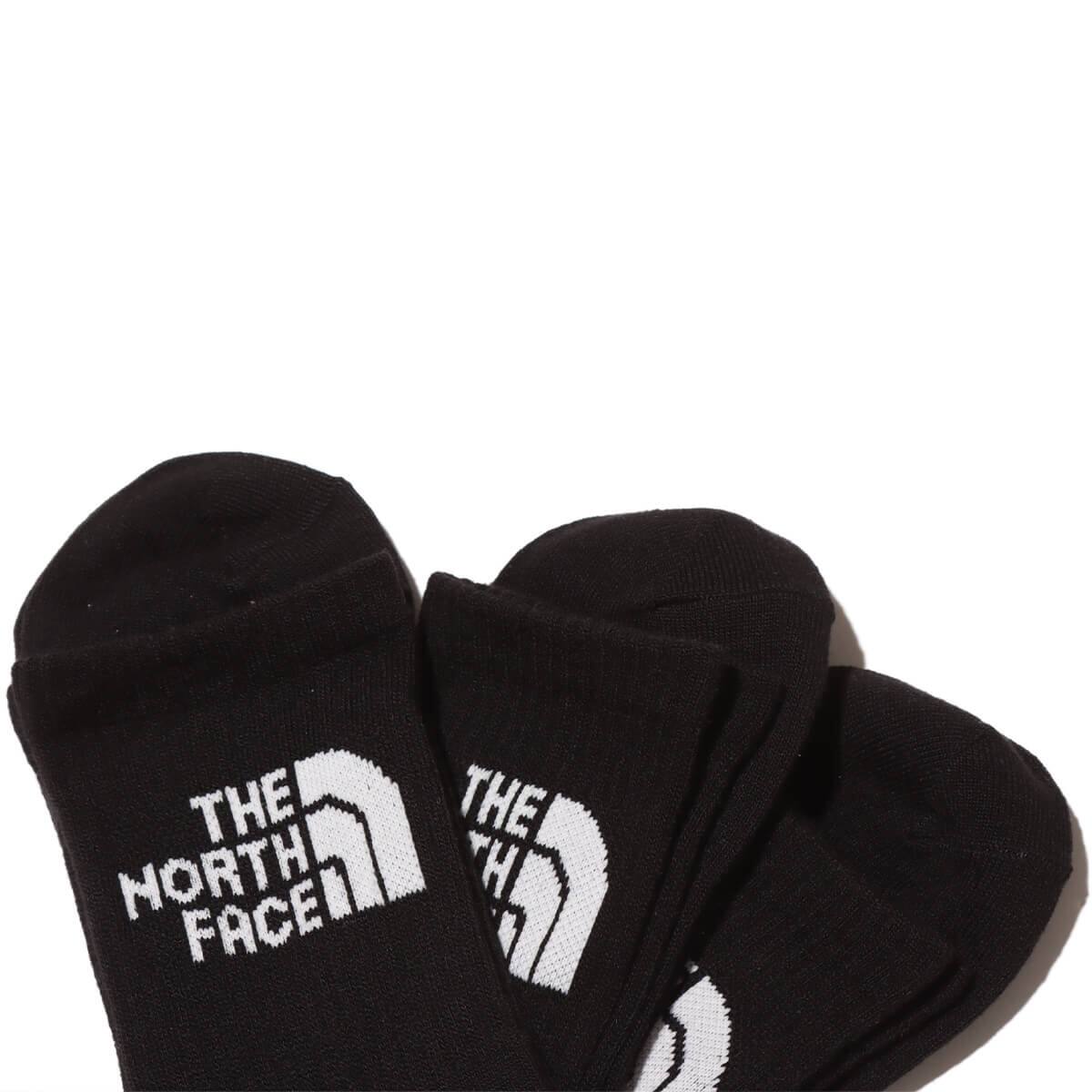 THE NORTH FACE TNF Jacquard Logo 3P Crew TNFブラックxTNFホワイト の画像