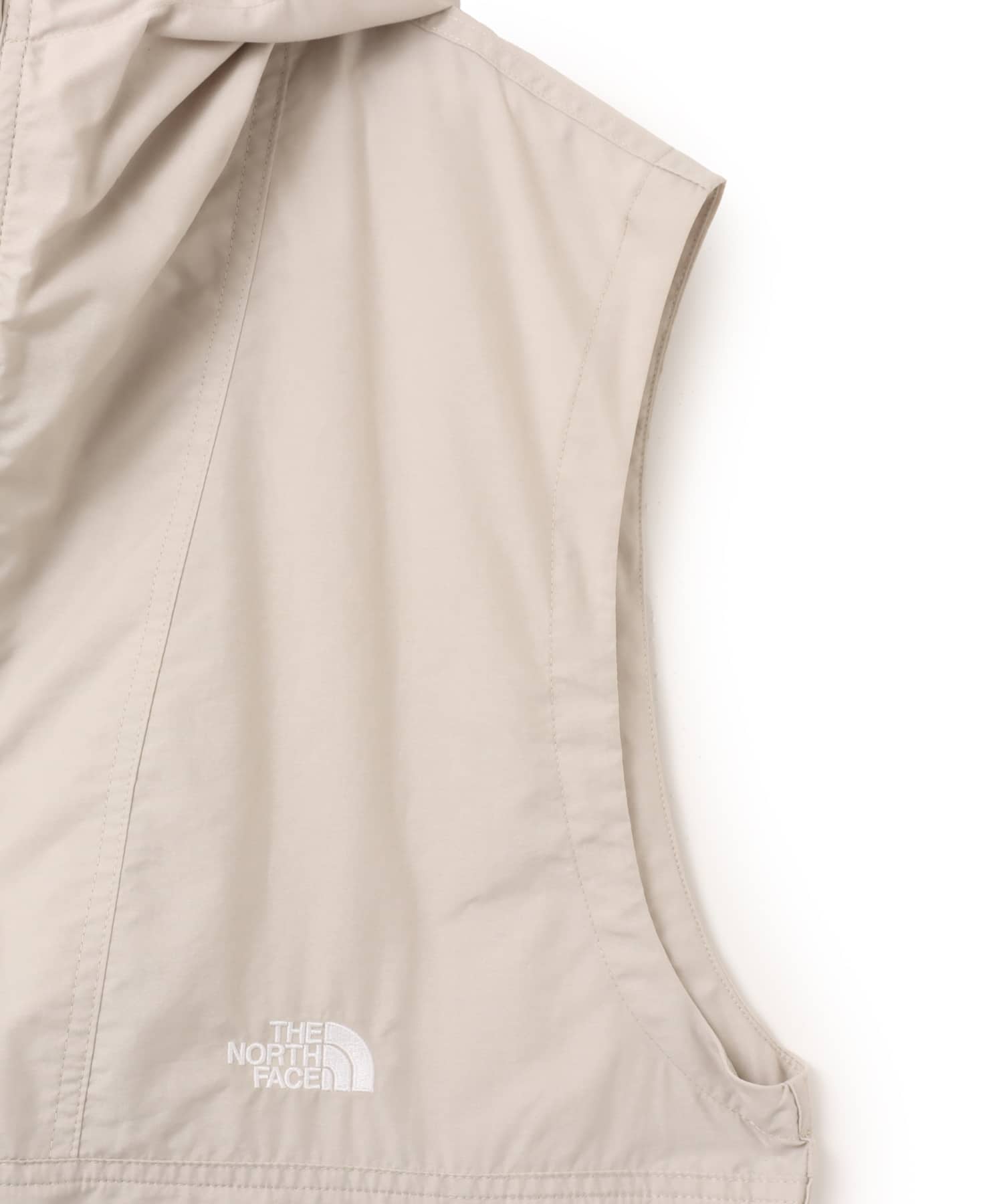 THE NORTH FACE Compact Hooded Vest フォッシルアイボリーの画像