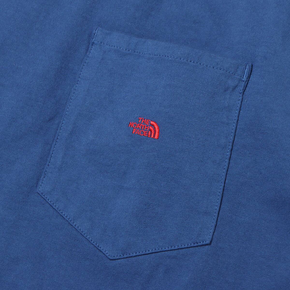 THE NORTH FACE PURPLE LABEL 7OZ H/S POCKET TEE Teal Blue × Red 22SS-Iの画像