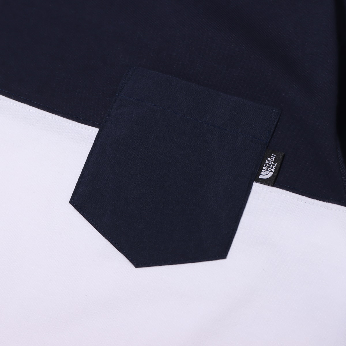 THE NORTH FACE S/S 2 TONE POCKET TEE TNF NAVY/WHITE 21SS-Iの画像