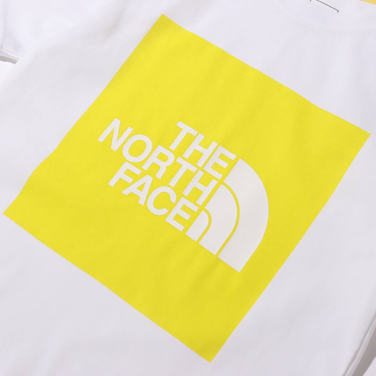THE NORTH FACE S/S COLORED SQUARE LOGO TEE SULFUR SPRING GREEN 21SS-Iの画像