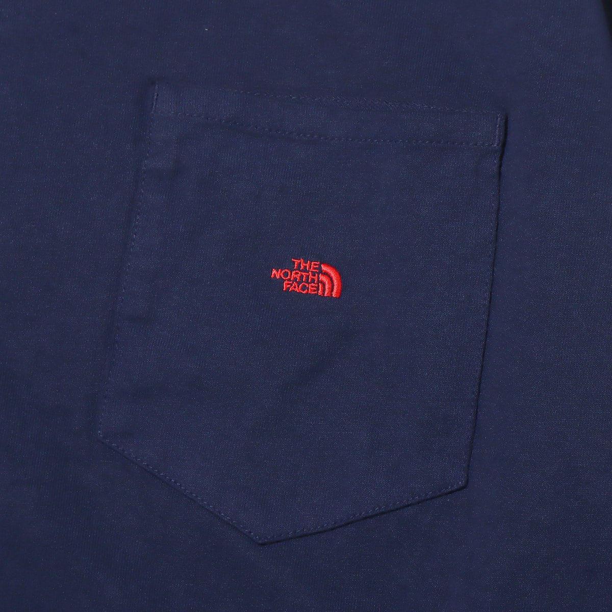 THE NORTH FACE PURPLE LABEL 7oz L/S Pocket Tee Navy X Red 22FW-Iの画像