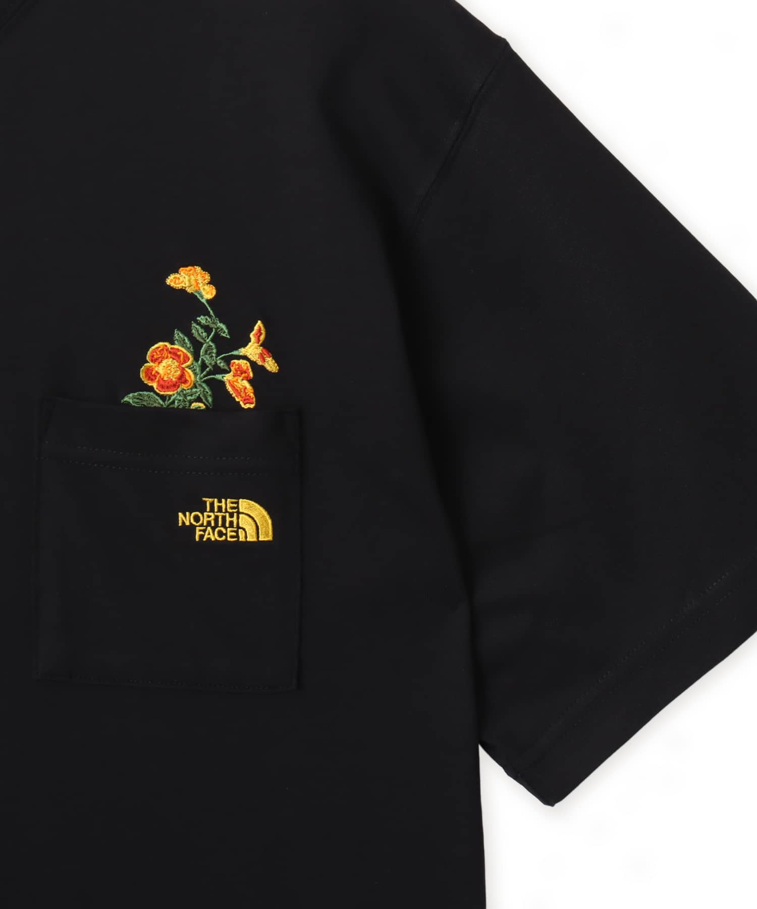 THE NORTH FACE S/S FD Flower Logo Tee ブラックの画像