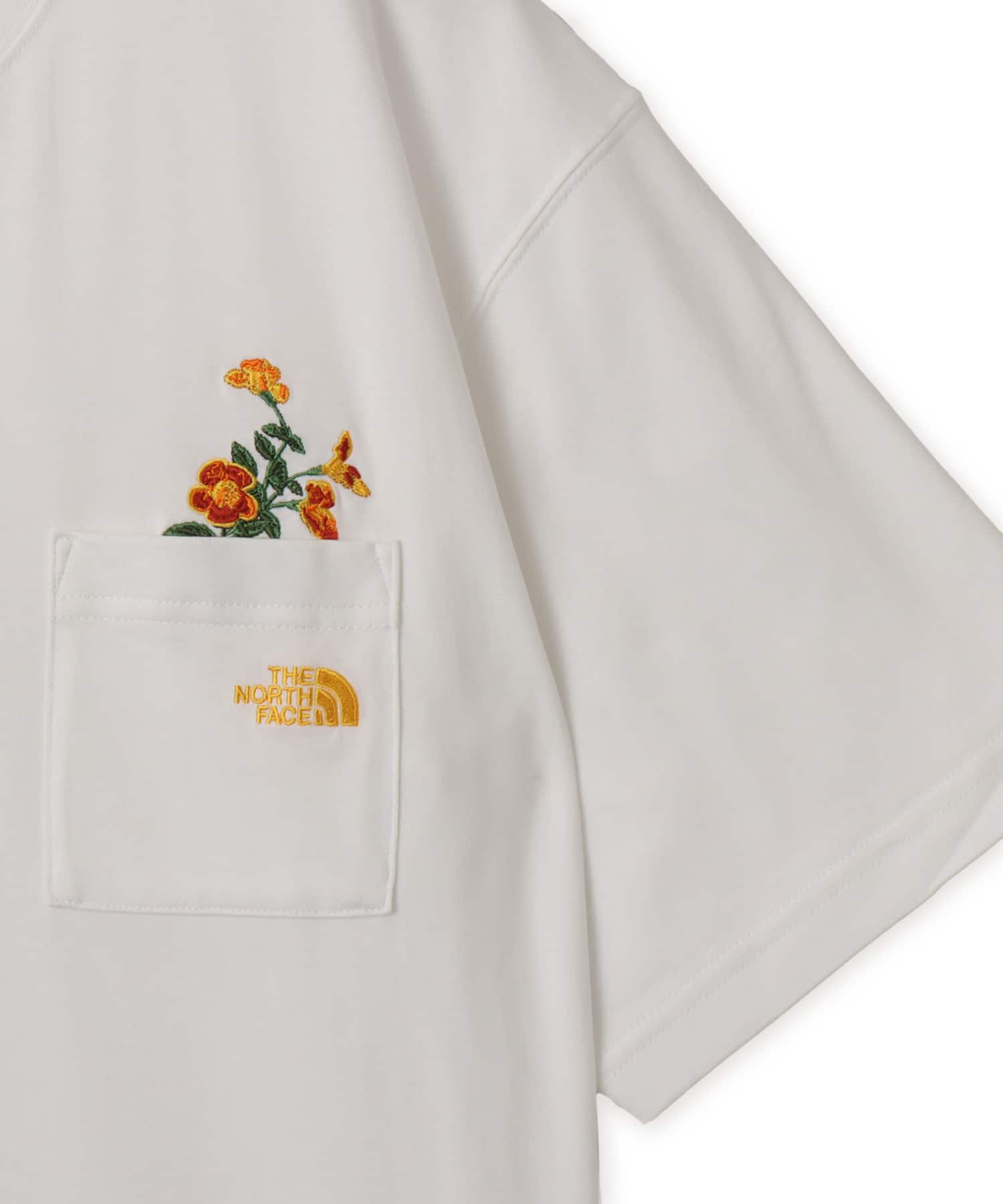 THE NORTH FACE S/S FD Flower Logo Tee ホワイトの画像