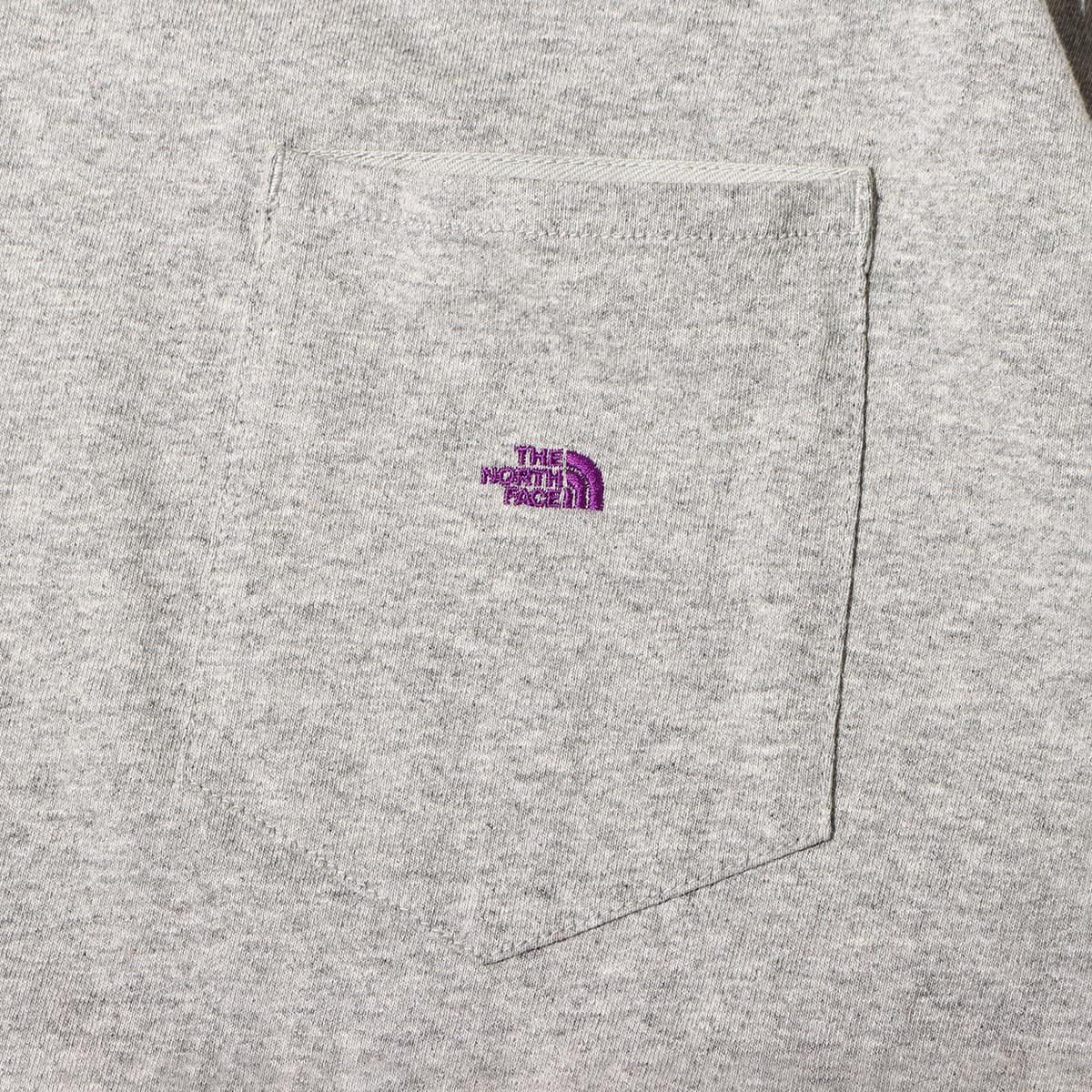 THE NORTH FACE PURPLE LABEL 7oz H/S Pocket Tee Mix Gray X Purple 23SS-Iの画像