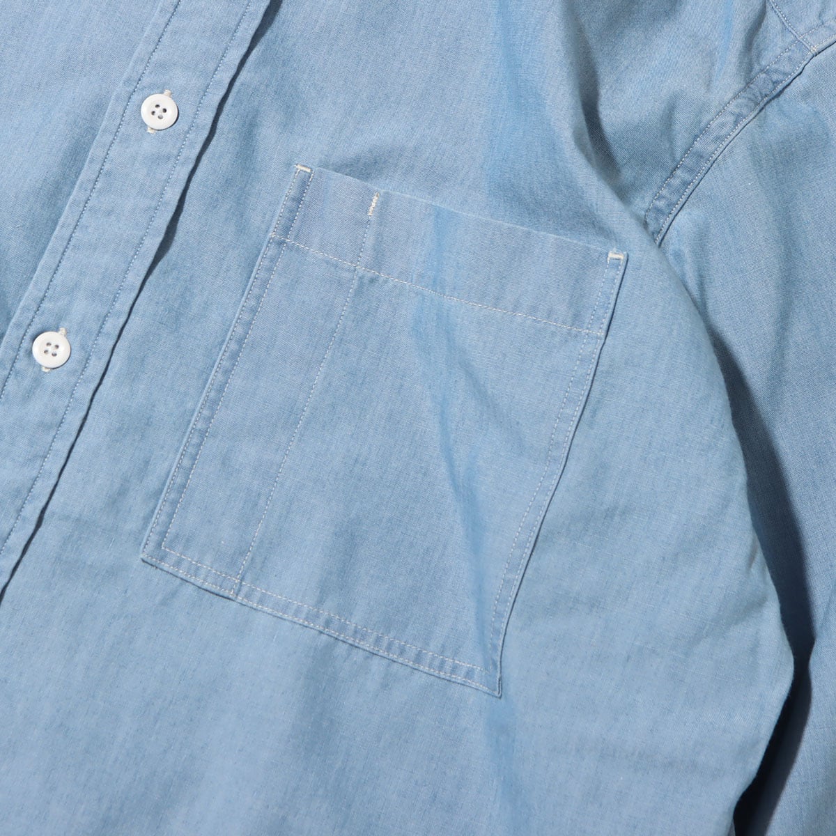 THE NORTH FACE PURPLE LABEL Regular Collar Chambray Field Shirt Indigo Bleach 24SS-Iの画像
