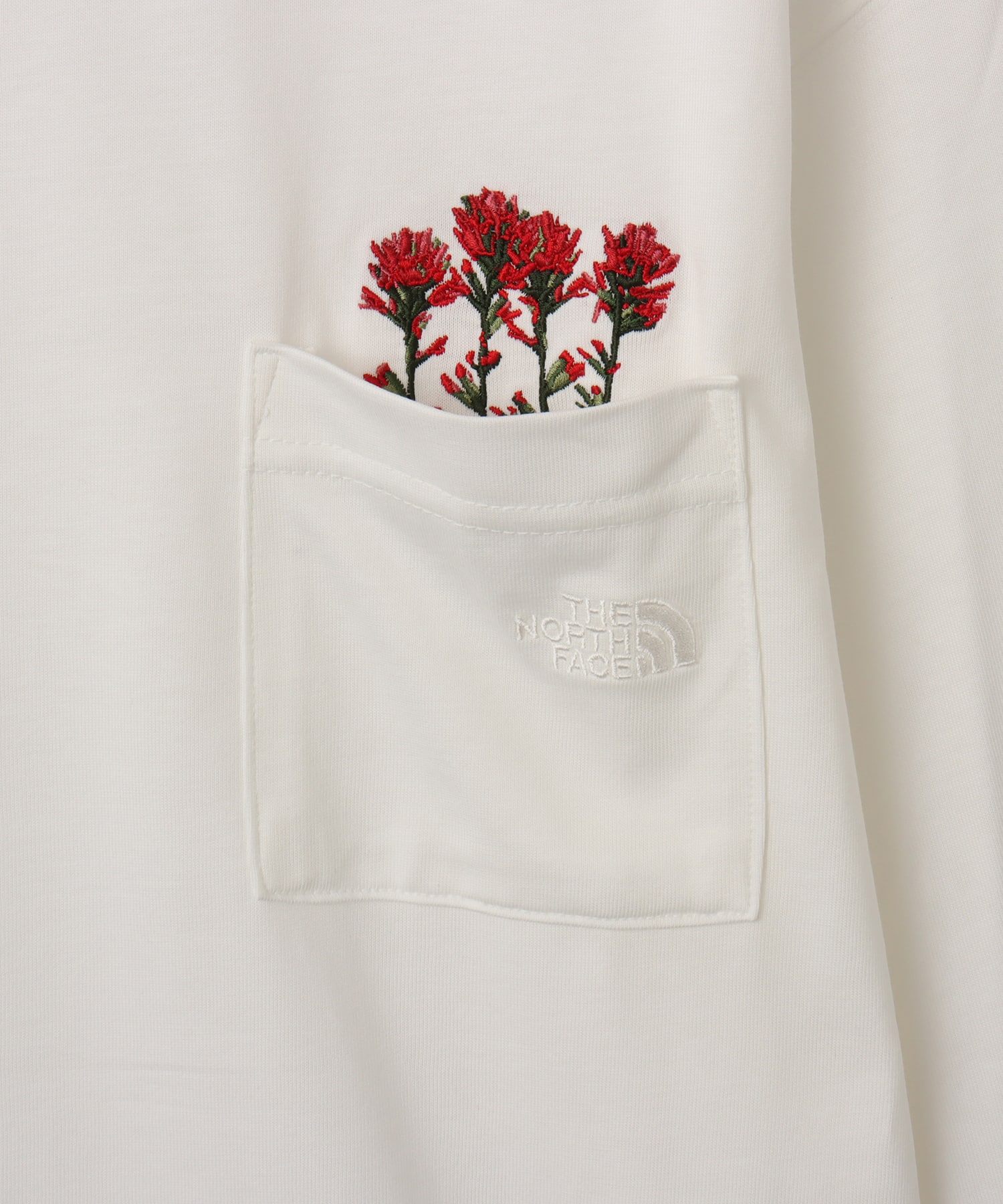 THE NORTH FACE L/S FD Flower Logo Tee オフホワイトの画像