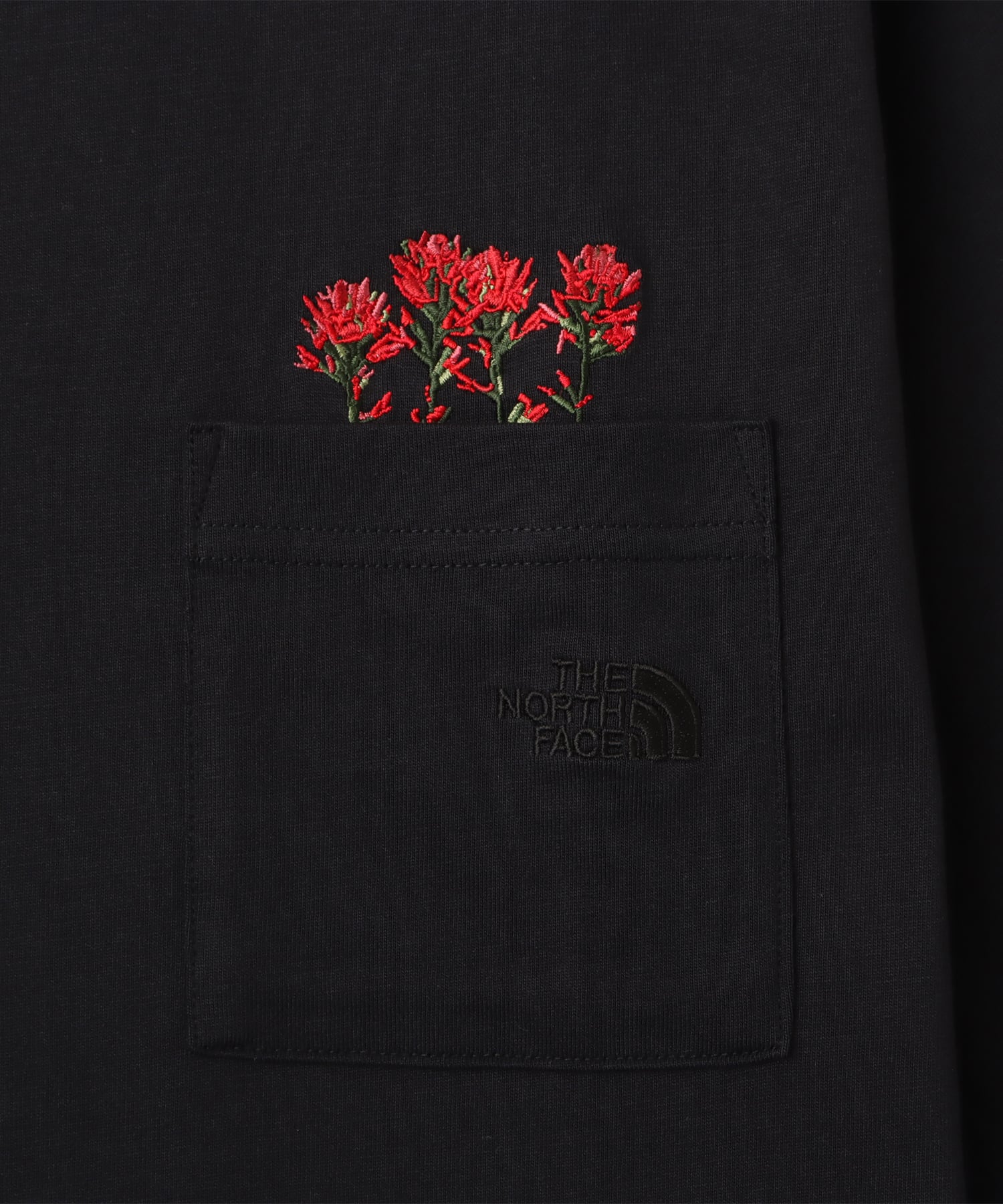 THE NORTH FACE S/S FD Flower Logo Tee ブラックの画像