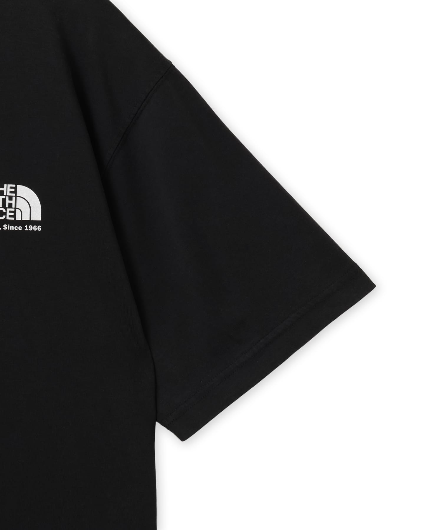 THE NORTH FACE S/S WASHED HISTORICAL LOGO TEE ブラックの画像