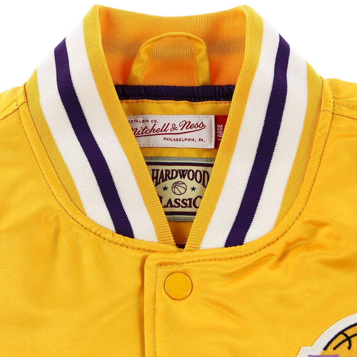 Mitchell & Ness CHAMP CITY SATIN JACKET YELLOW LOS ANGELES LAKERS