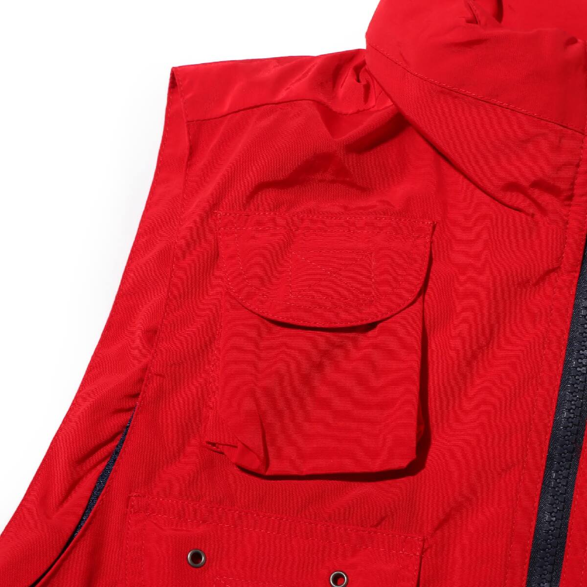POLO RALPH LAUREN HI TECH VEST-LINED-VEST RED MULTI 18HO-Iの画像