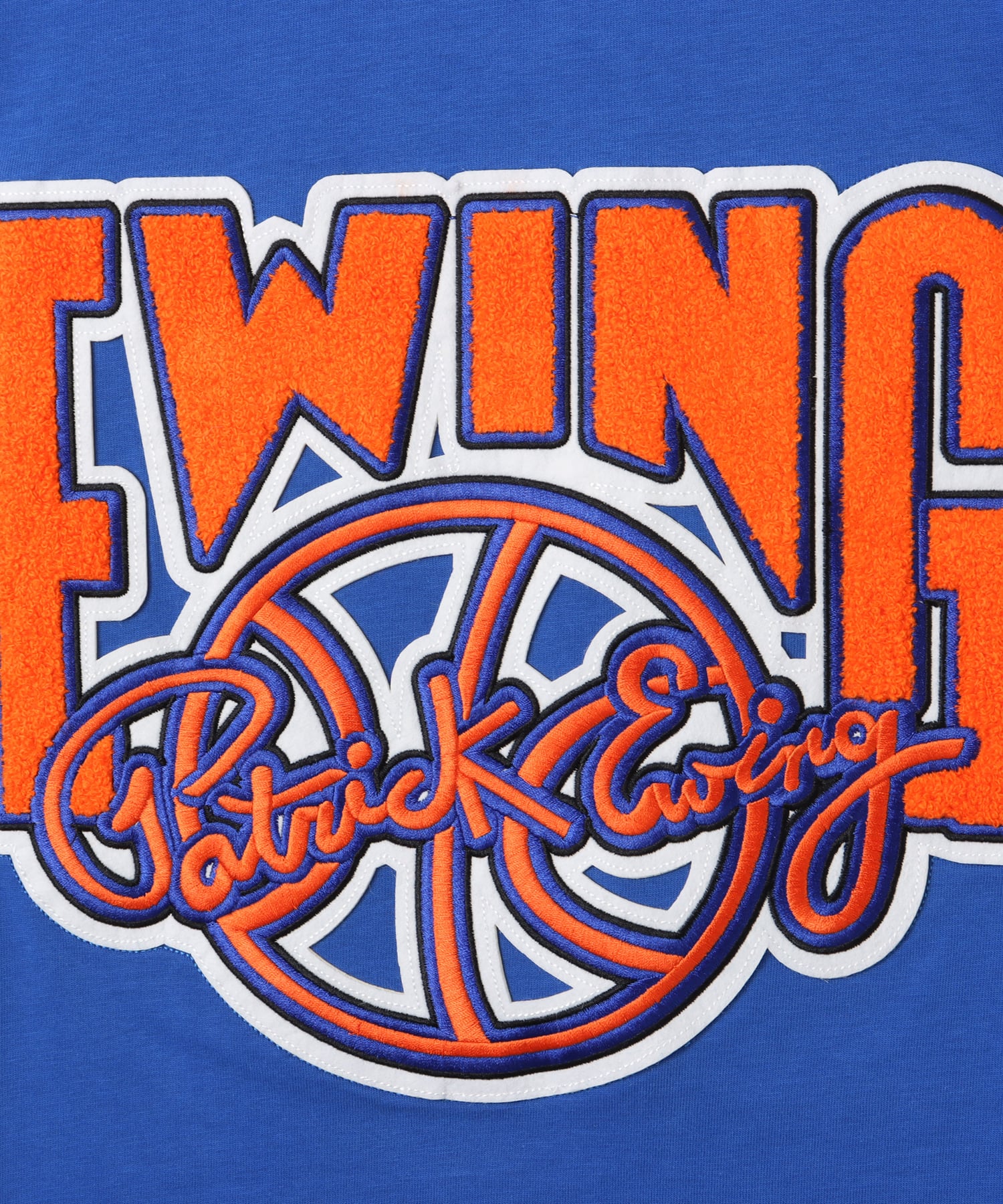 EWING Embroidered Logo T-Shirt ROYAL/ORANGEの画像