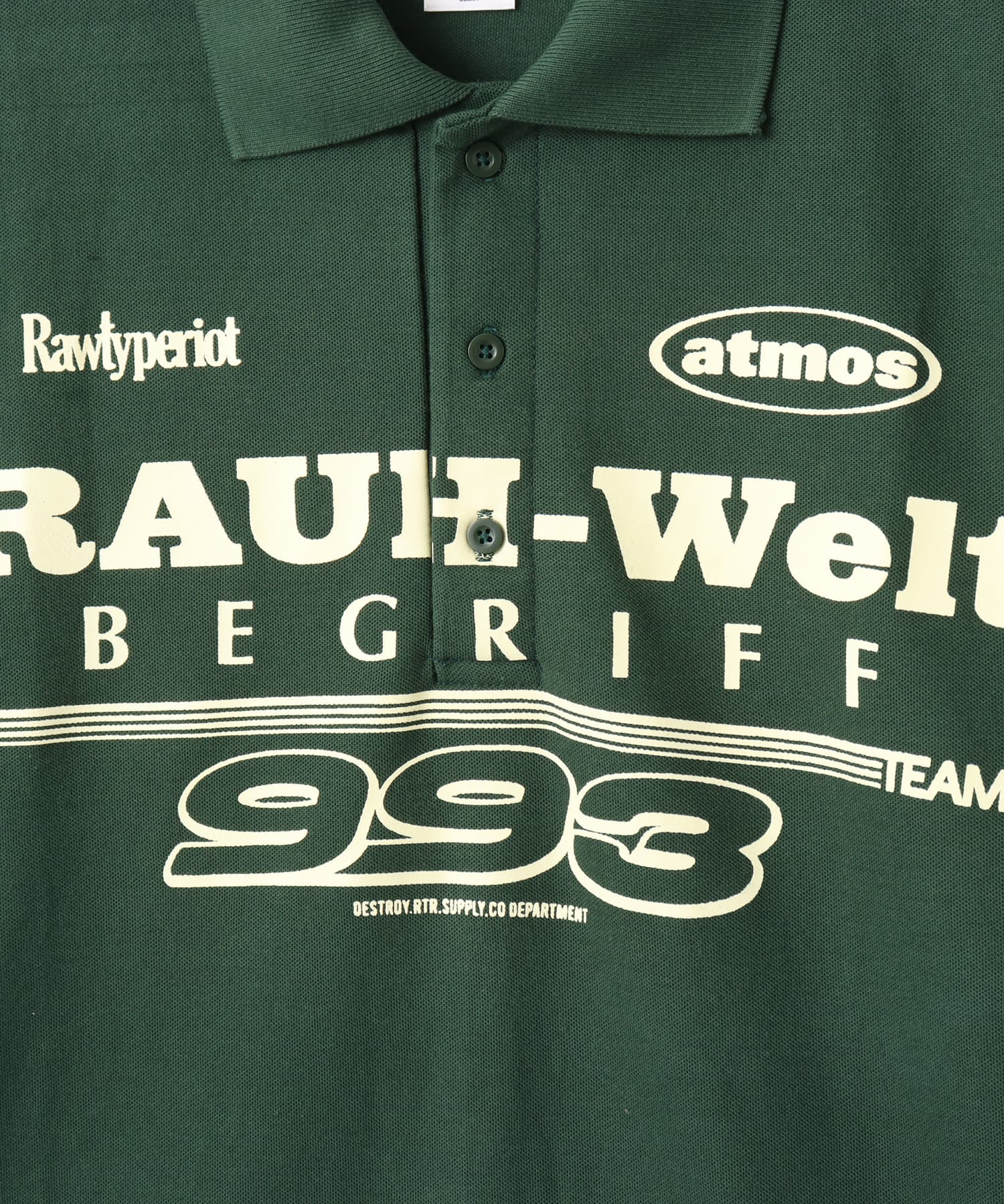 RawTypeRiot x RWB x Atmos Polo Shirt GREENの画像