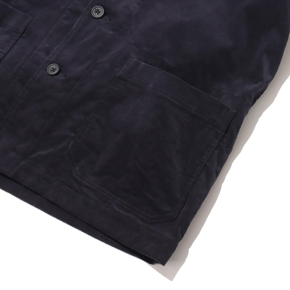 WHITE MOUNTAINEERING STRETCHED CORDUROY LAPEL JACKET NAVY 21FA-Iの画像