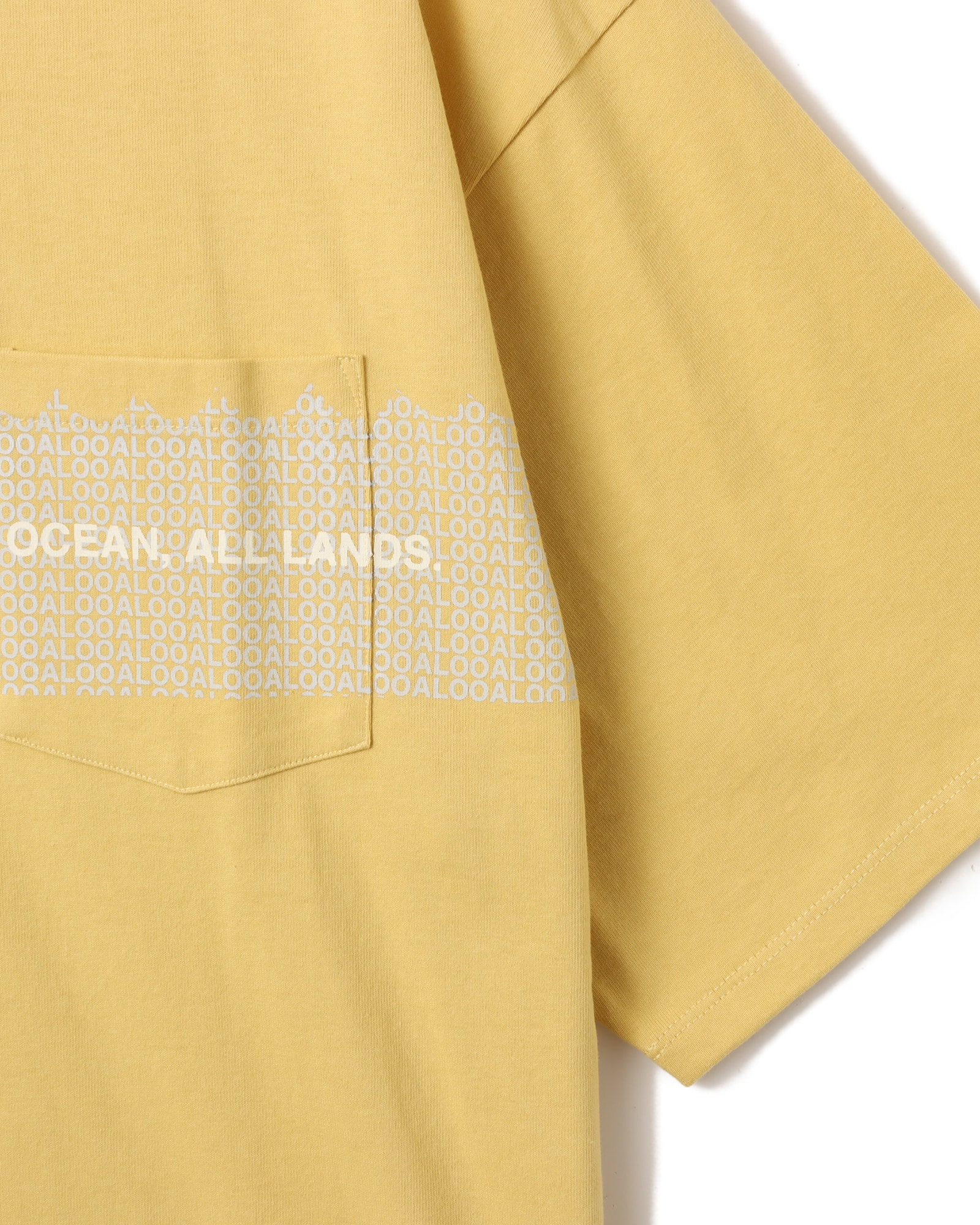 nanamica OOAL Graphic Pocket Tee Vintage Yellowの画像