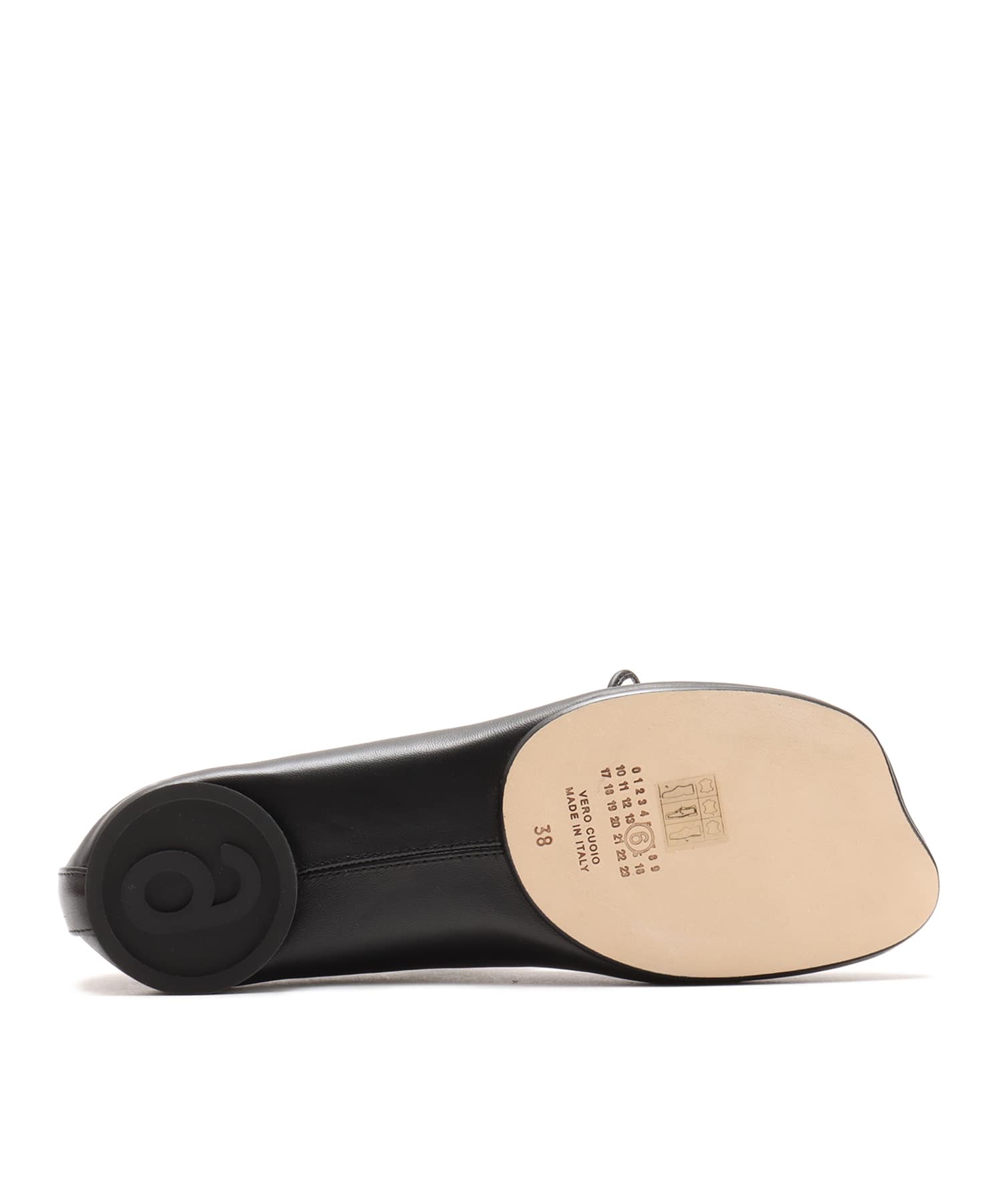 MM6 ANATOMIC NUMBERS FLAT SHOES BLACKの画像