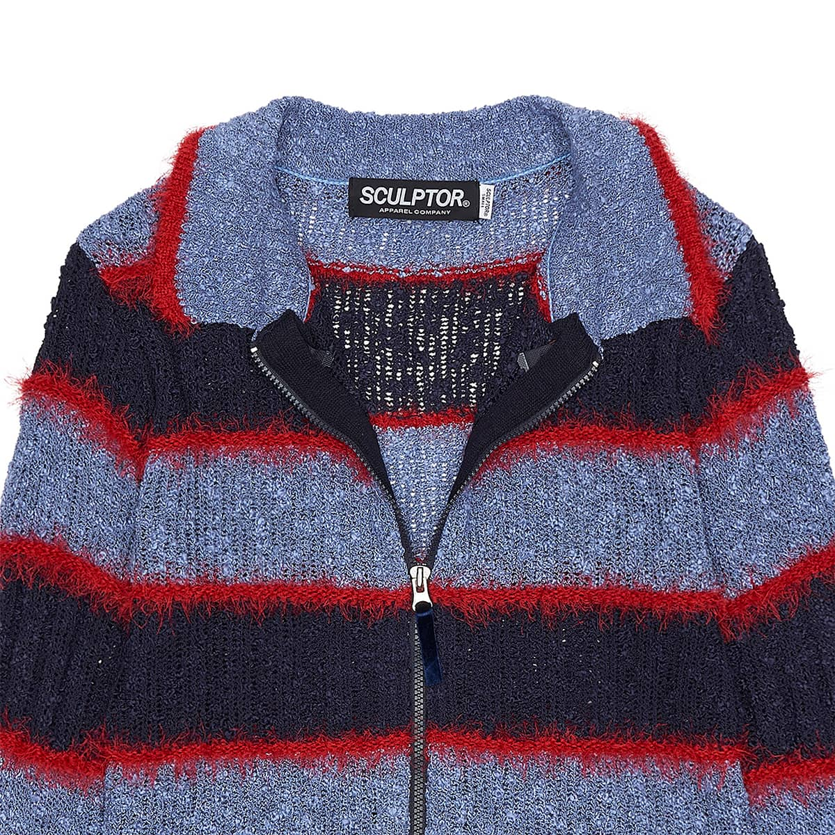 SCULPTOR Mixed Yarn Cllared Cardigan BLUE 22SU-I