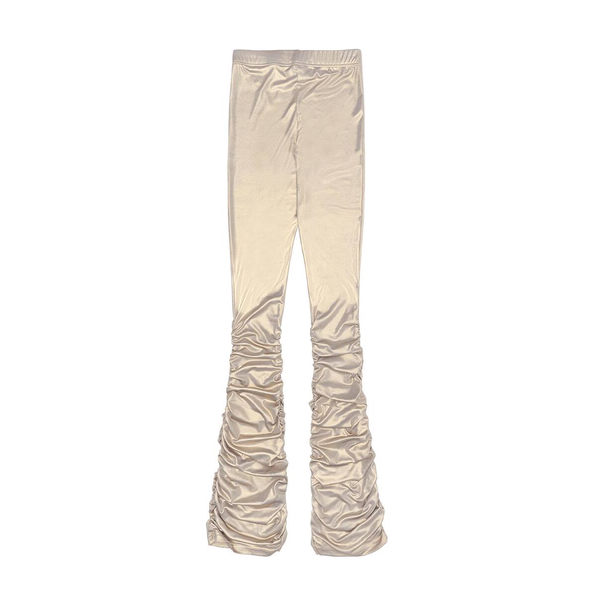 SCULPTOR Glossy Shirring Leggings GOLD 22FA-Iの画像