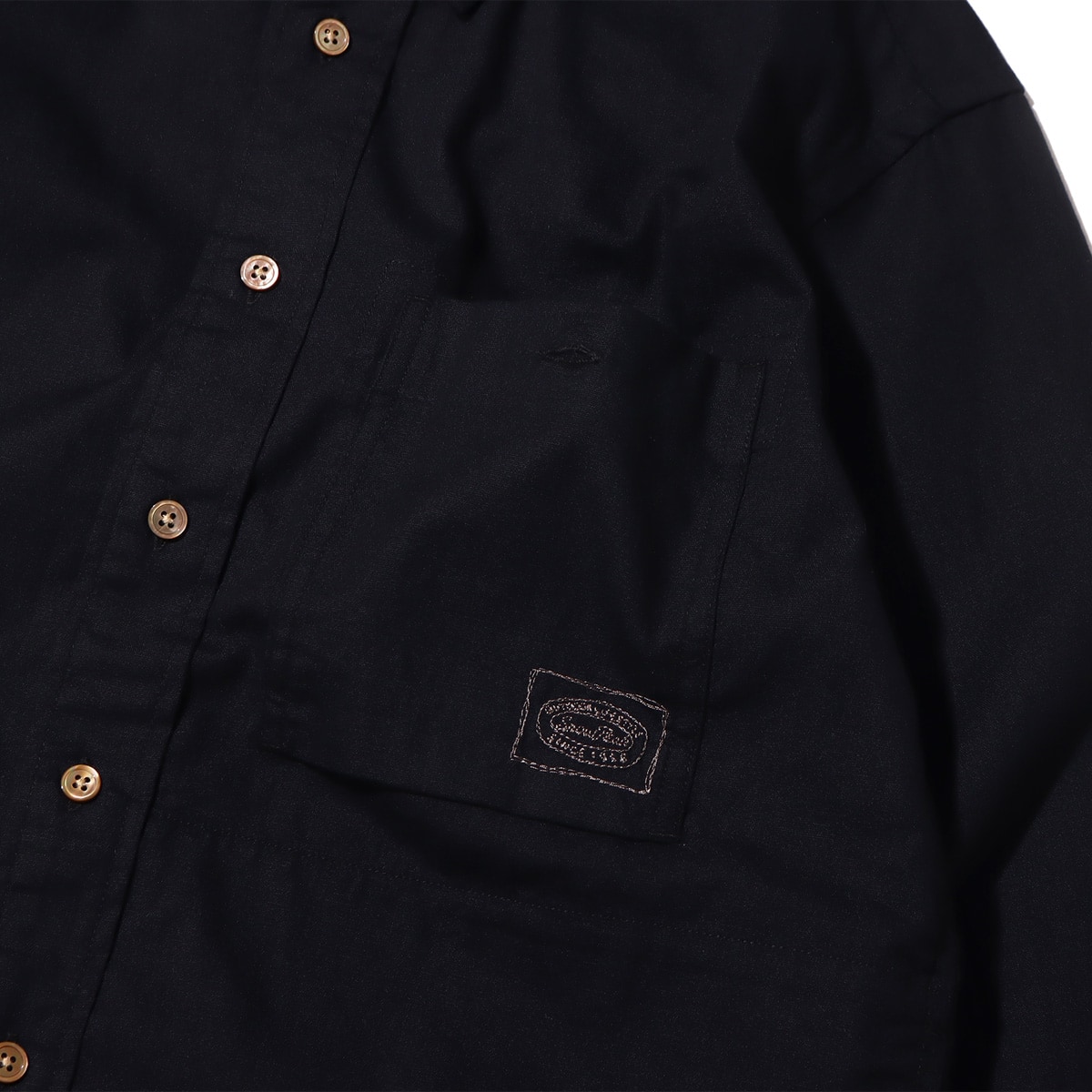 snow peak OG Cotton Poplin BD Shirt Black 22FA-Iの画像
