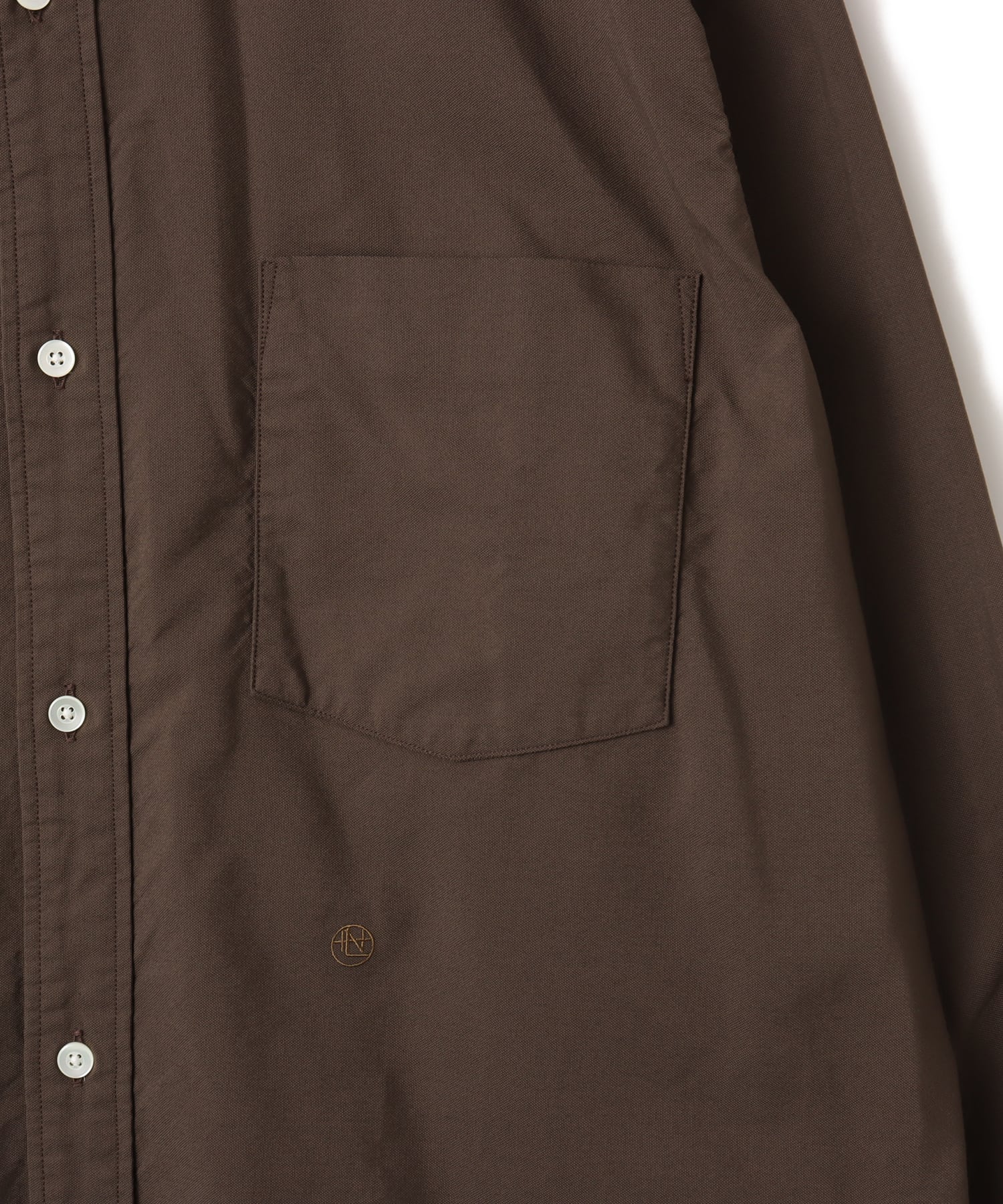 nanamica Button Down Wind Shirt Brownの画像