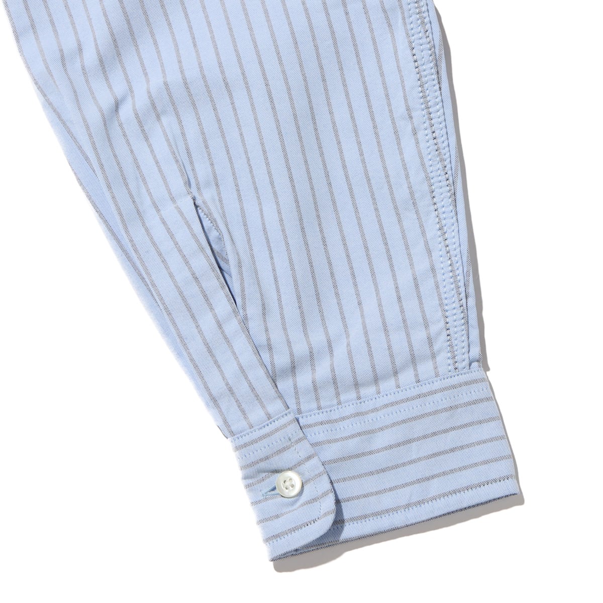 nanamica Button Down Stripe Wind Shirt Sax 23FA-I